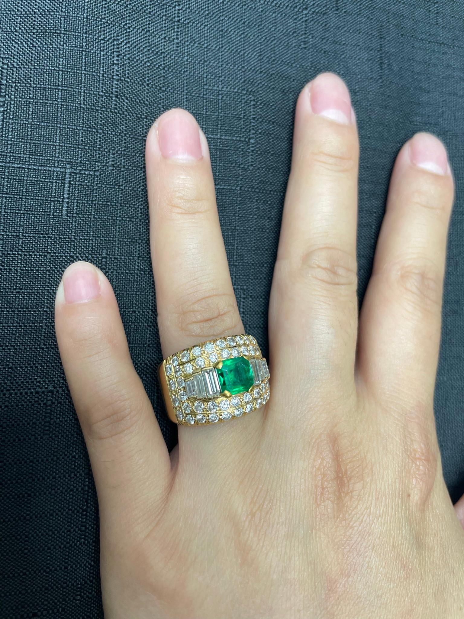 emerald ring thick band