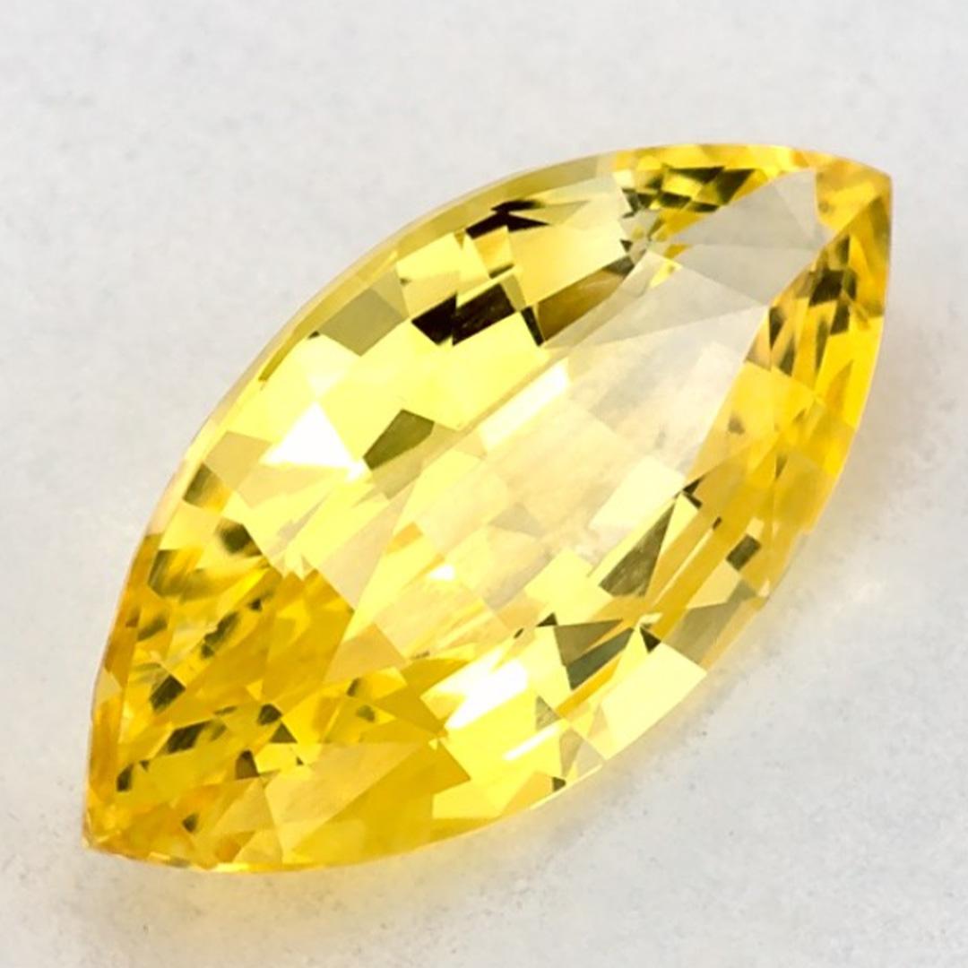 Taille Marquise 1.15 Ct Yellow Sapphire Marquise Loose Gemstone en vente