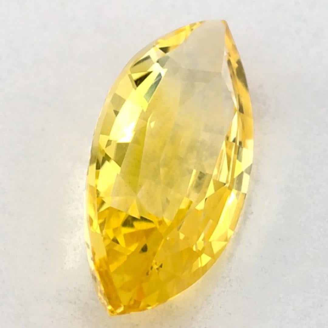 1.15 Ct Yellow Sapphire Marquise Loose Gemstone en vente 2