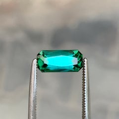 Gema de turmalina de corte de precisión, de color verde azulado natural, de 1,15 cts, para joyería