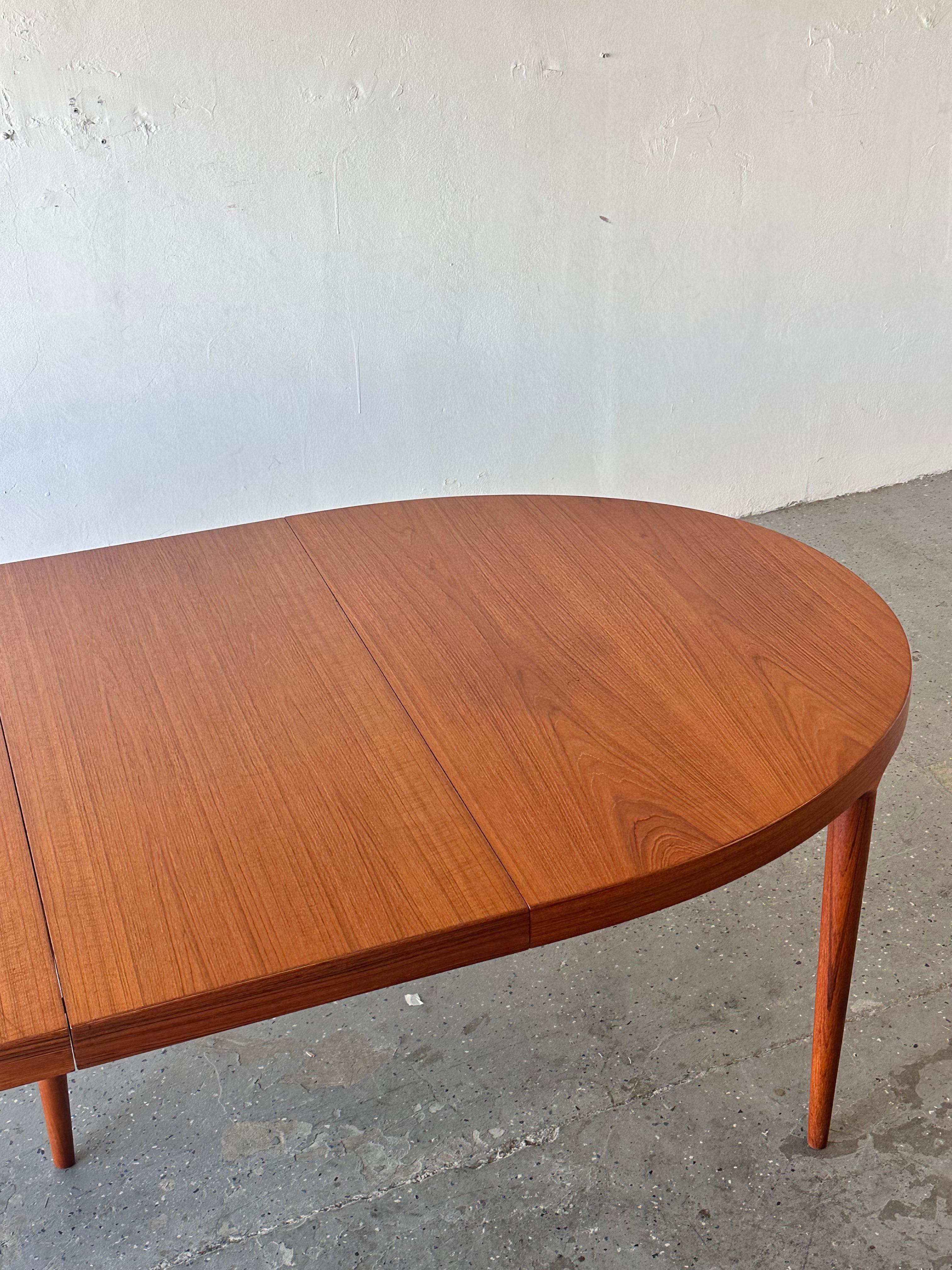 11.5 ft Teak Mid Century Danish Modern Harry Ostergaard Dining table seats 12 For Sale 5