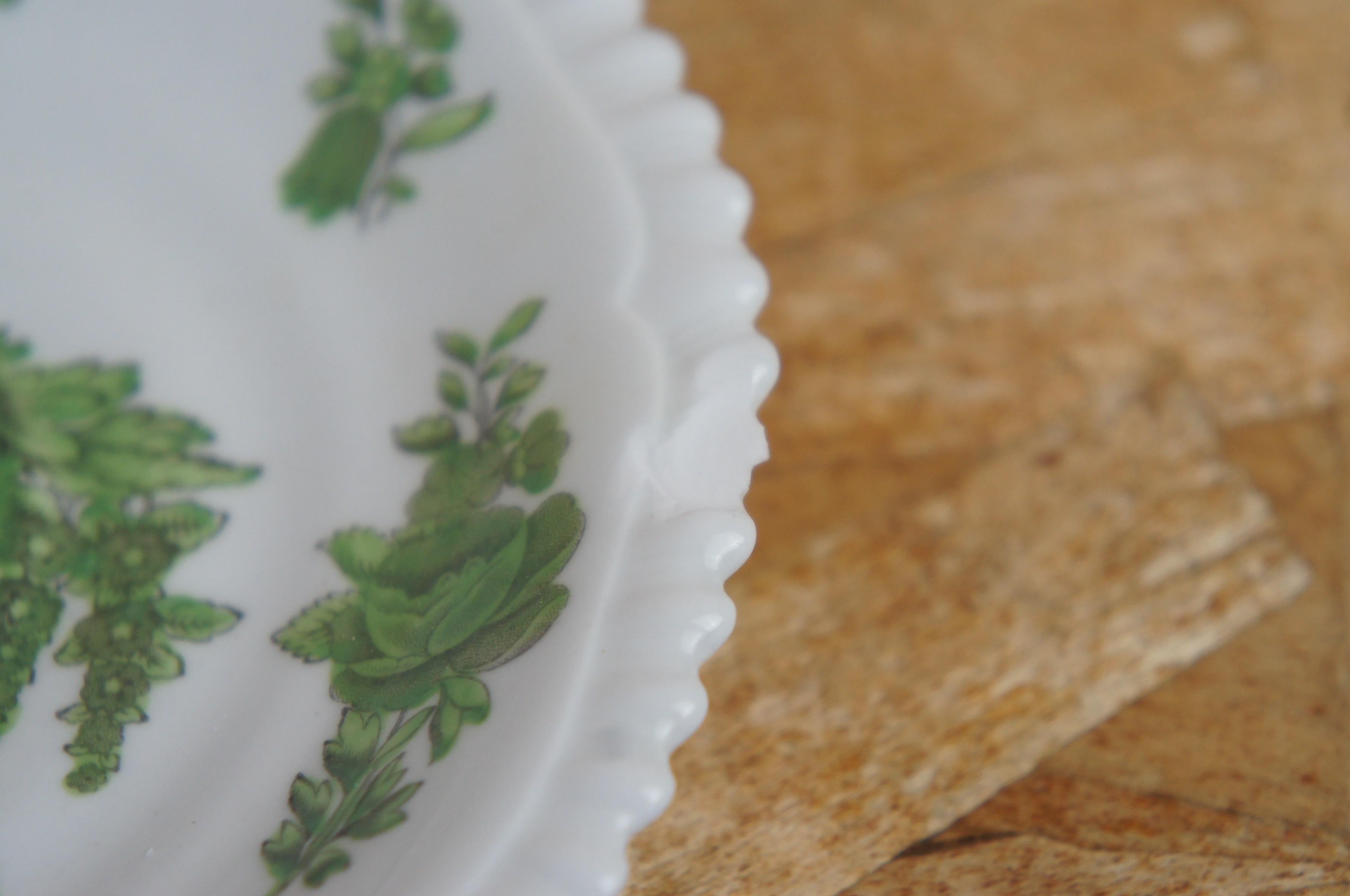 115 Pc Vintage English Spode Green Basket China Dinner Plates Bowls Tea Service 5