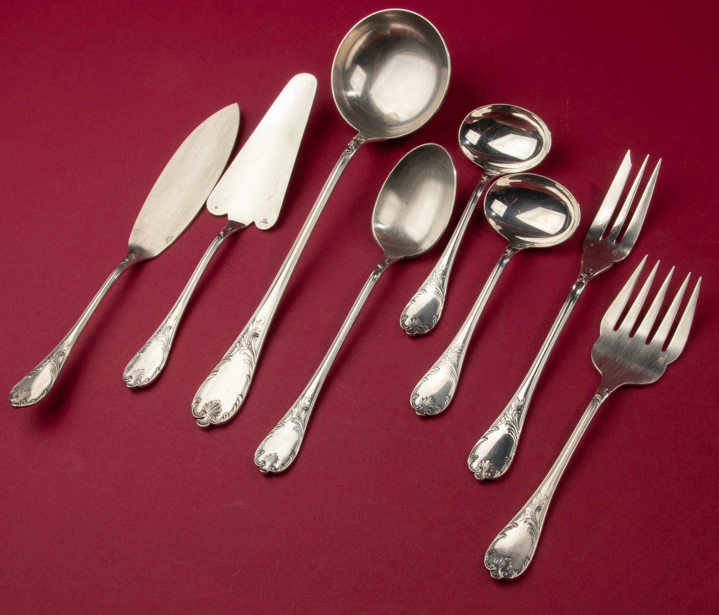 115-Piece Set Silver Plated Tableware - Christofle - Marly 8