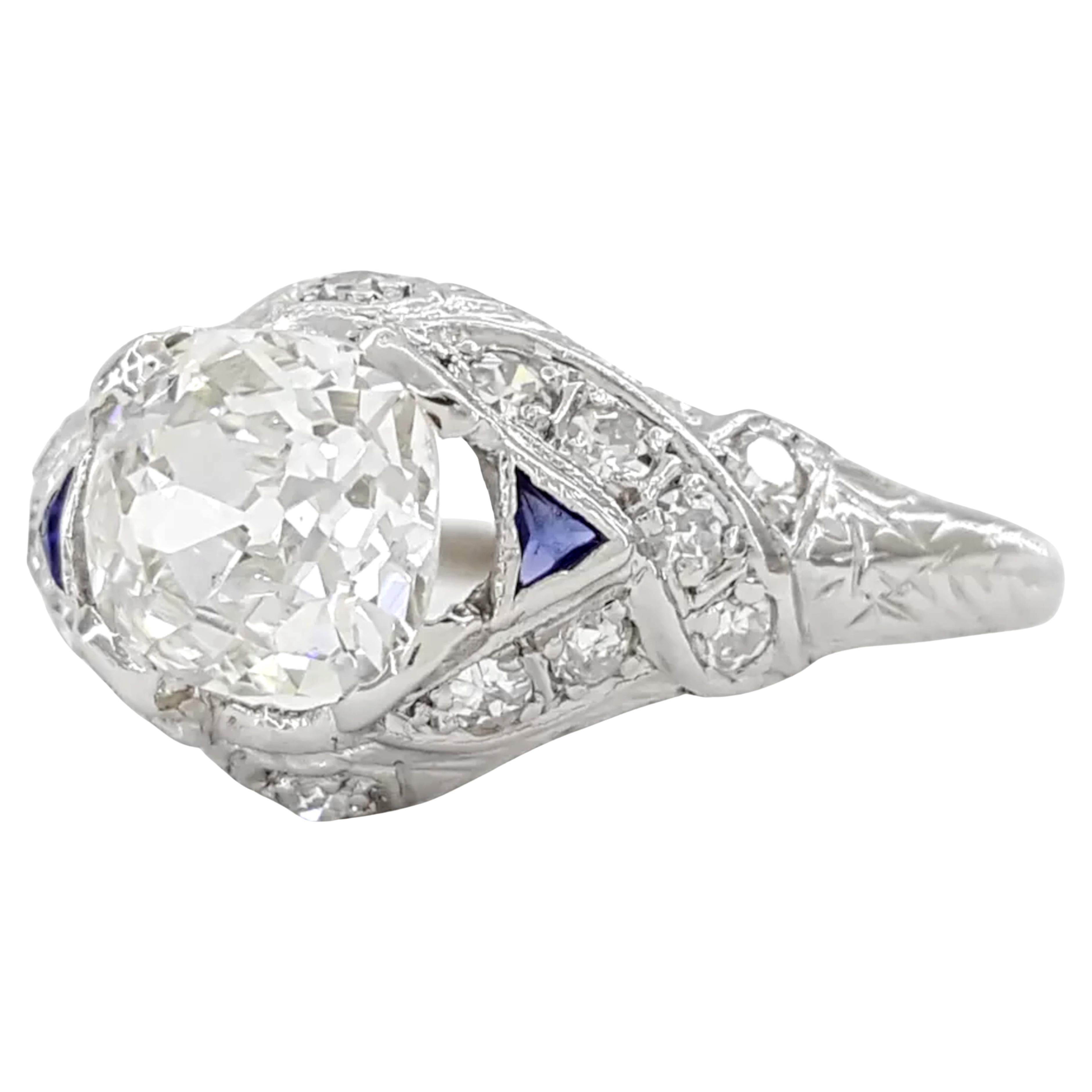 Old European Cut 115 Years Old 1.13 Ct. Old Mine Cut Engagement Ring For Sale