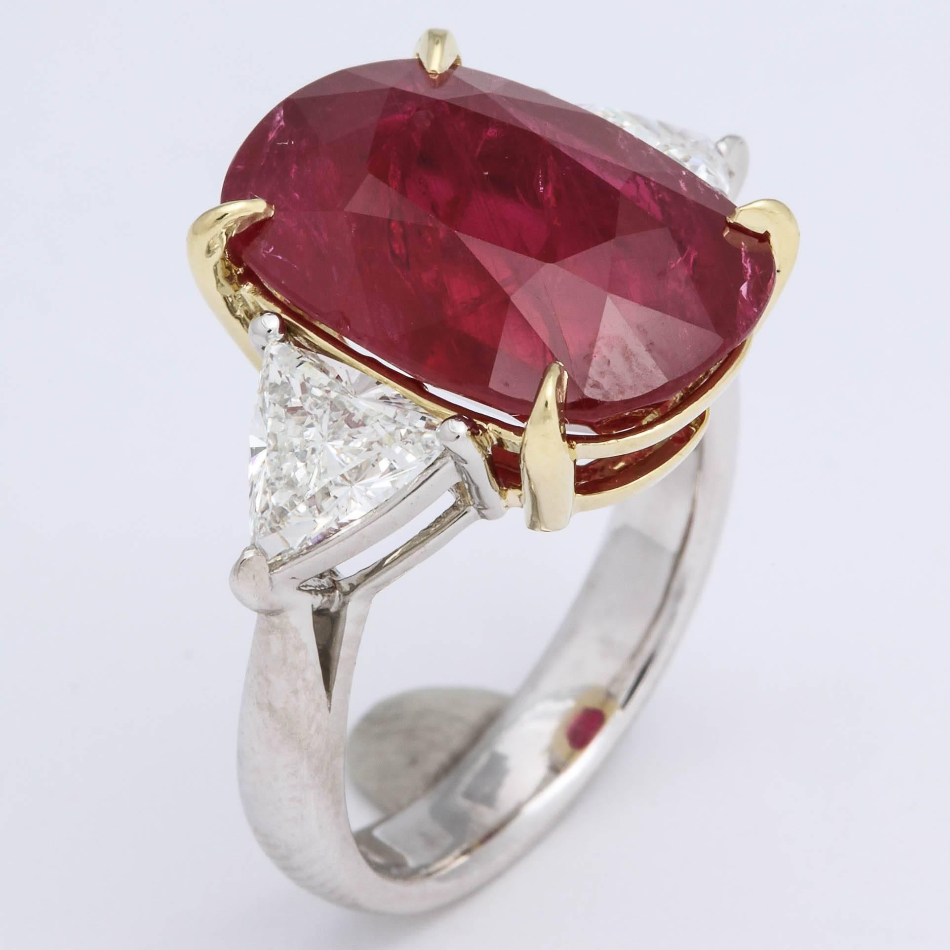 11.50 Carat GIA Certified Ruby Ring For Sale 1