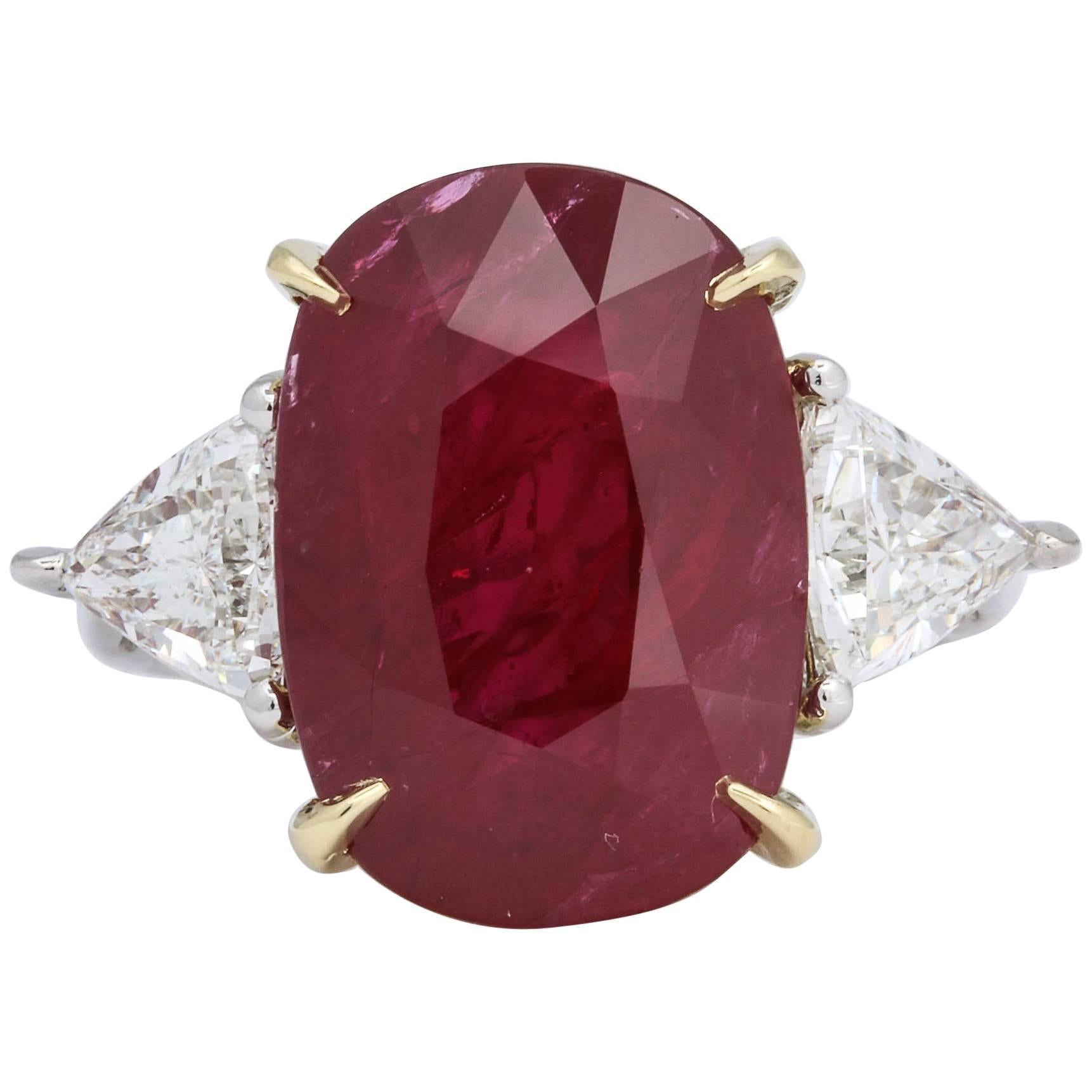 Bague en rubis certifié GIA de 11,50 carats
