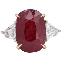 Anello di rubino da 11,50 carati certificato GIA