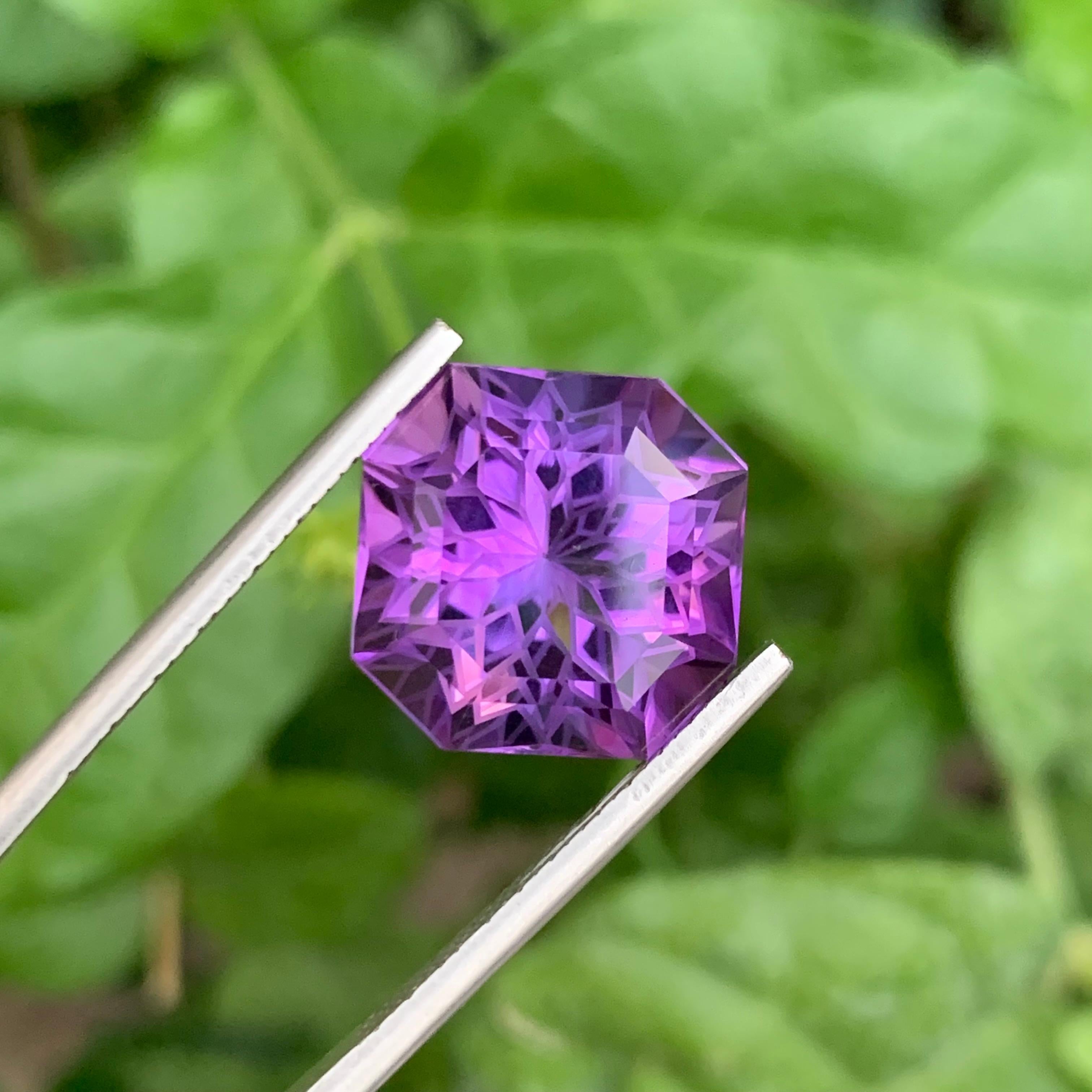 11,50 Karat Natürlicher loser Amethyst Perfekte Quadratische Form Edelstein für Schmuck (Arts and Crafts) im Angebot