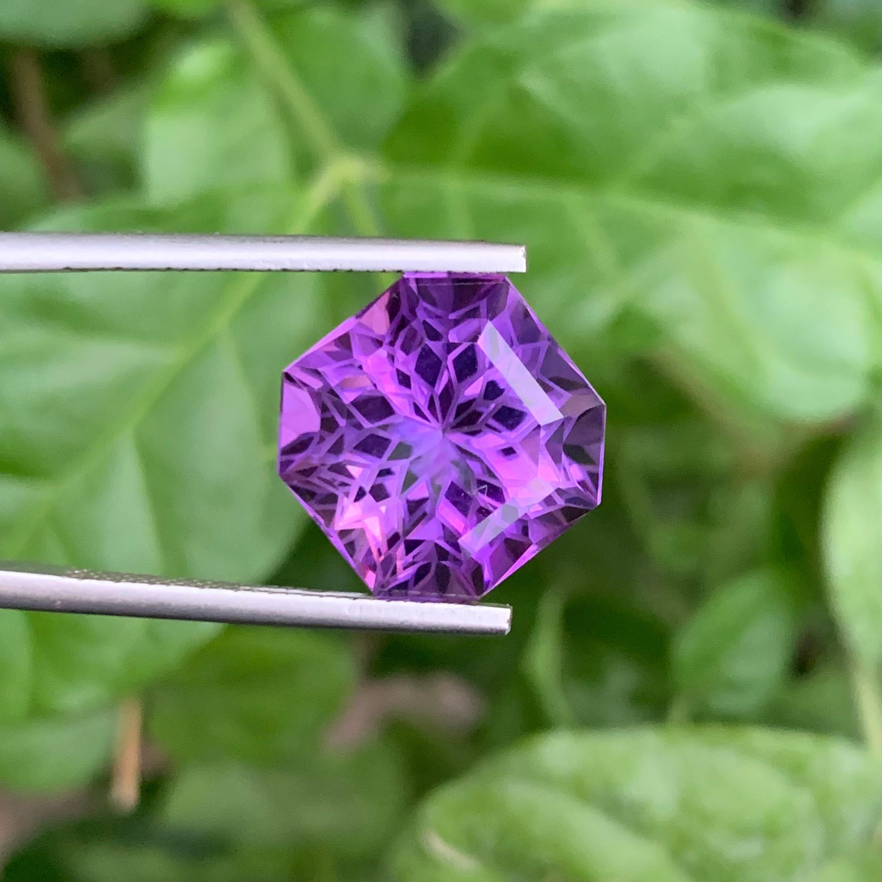 11,50 Karat Natürlicher loser Amethyst Perfekte Quadratische Form Edelstein für Schmuck für Damen oder Herren im Angebot