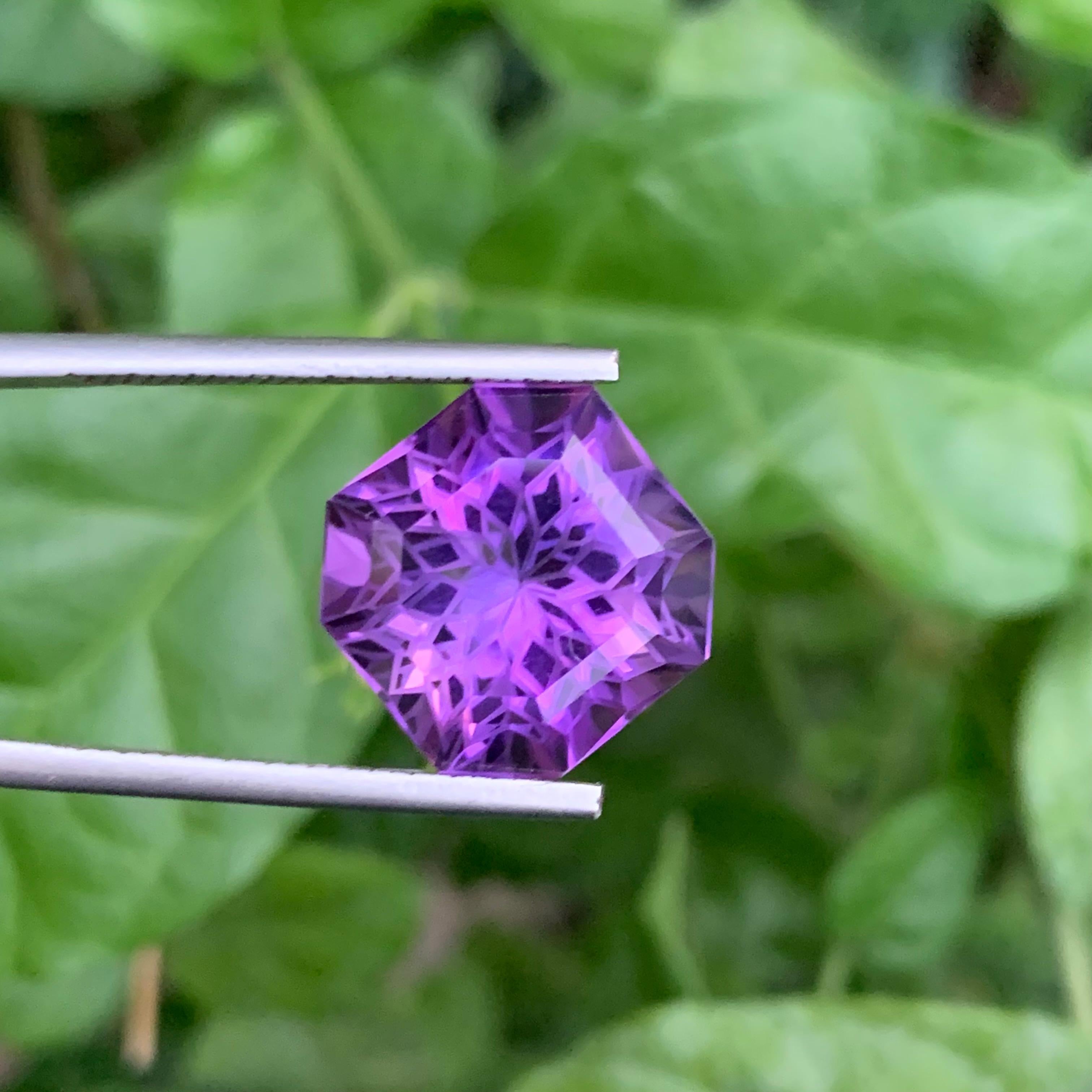 11,50 Karat Natürlicher loser Amethyst Perfekte Quadratische Form Edelstein für Schmuck im Angebot 1