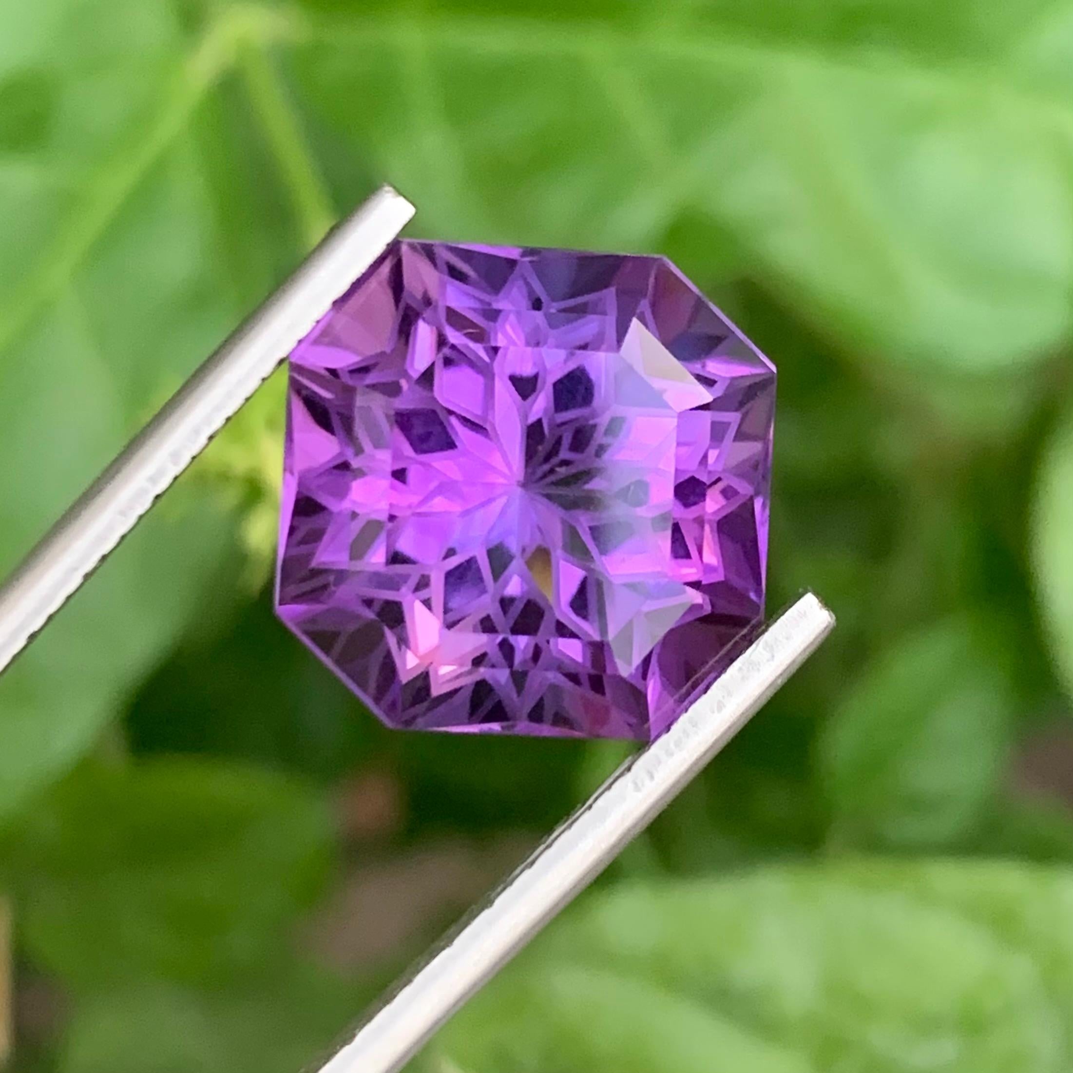11,50 Karat Natürlicher loser Amethyst Perfekte Quadratische Form Edelstein für Schmuck im Angebot 2