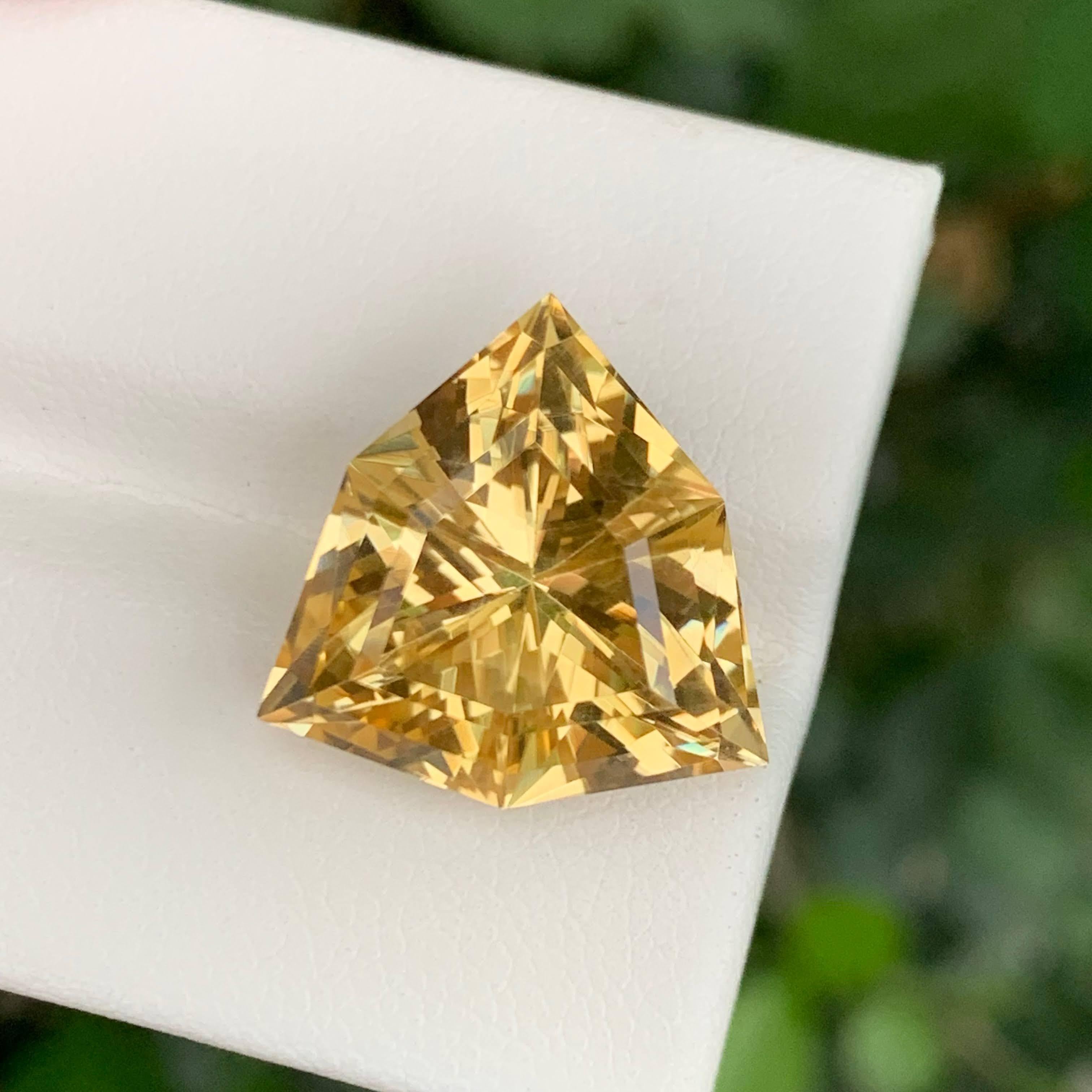 11,50 Karat Natürlicher Gelber Citrin im Trilliant-Schliff, brasilianischer Edelstein, lose, facettiert im Angebot 4