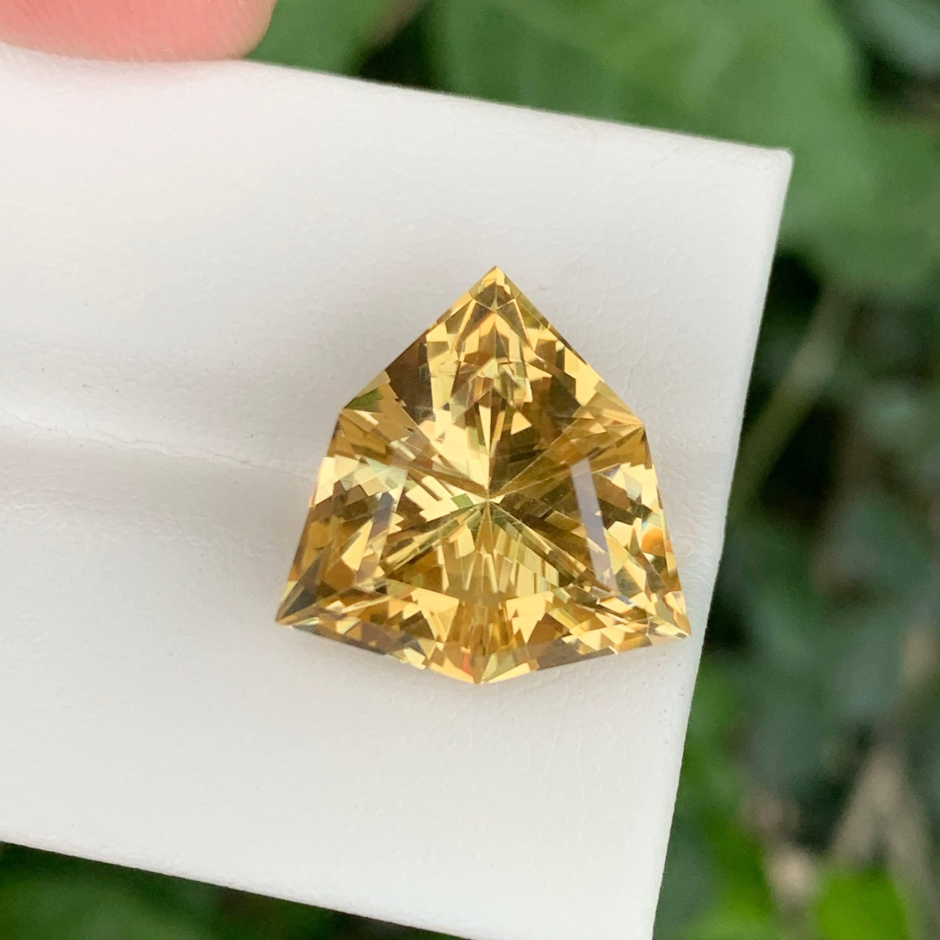 11,50 Karat Natürlicher Gelber Citrin im Trilliant-Schliff, brasilianischer Edelstein, lose, facettiert im Angebot 5