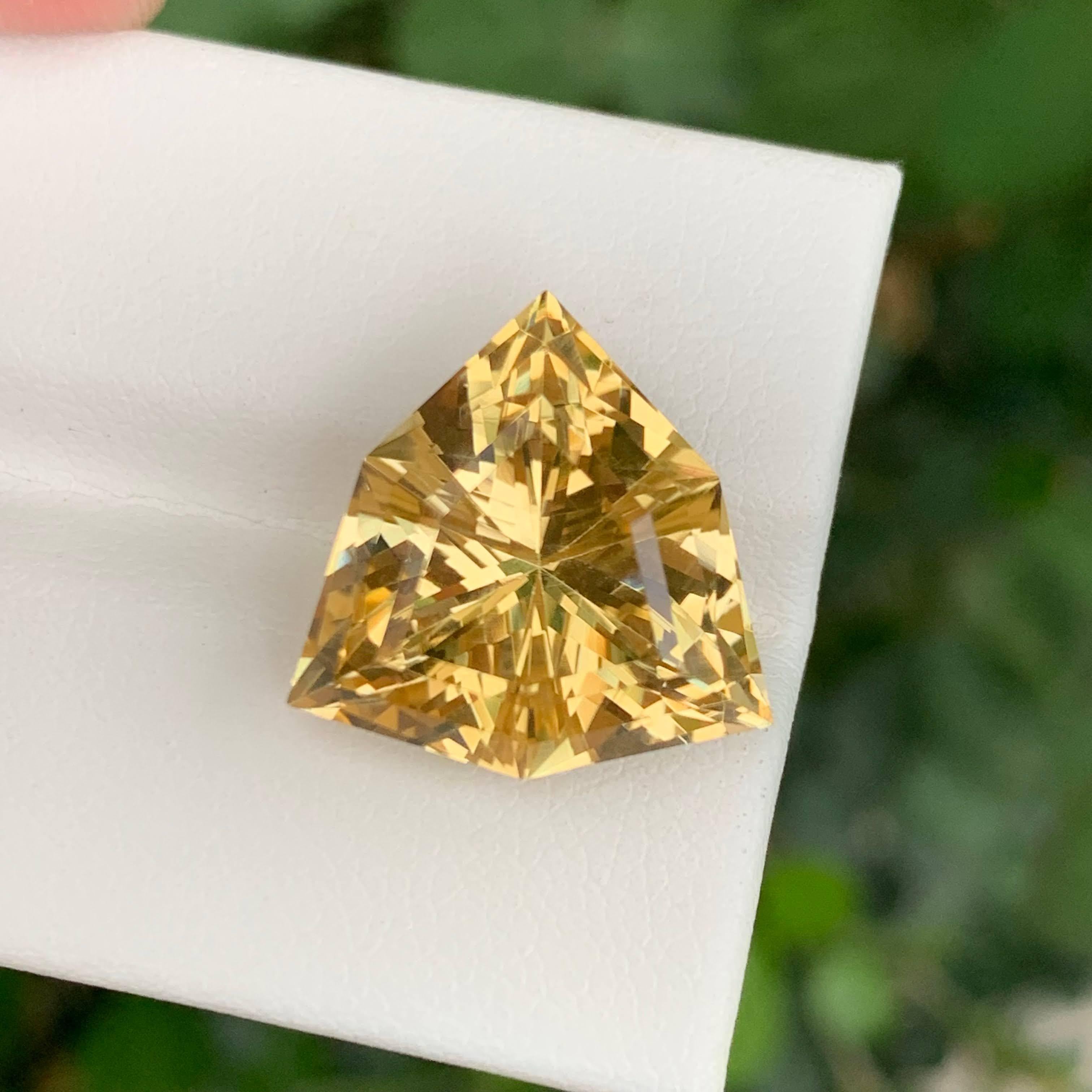 11,50 Karat Natürlicher Gelber Citrin im Trilliant-Schliff, brasilianischer Edelstein, lose, facettiert im Angebot 3