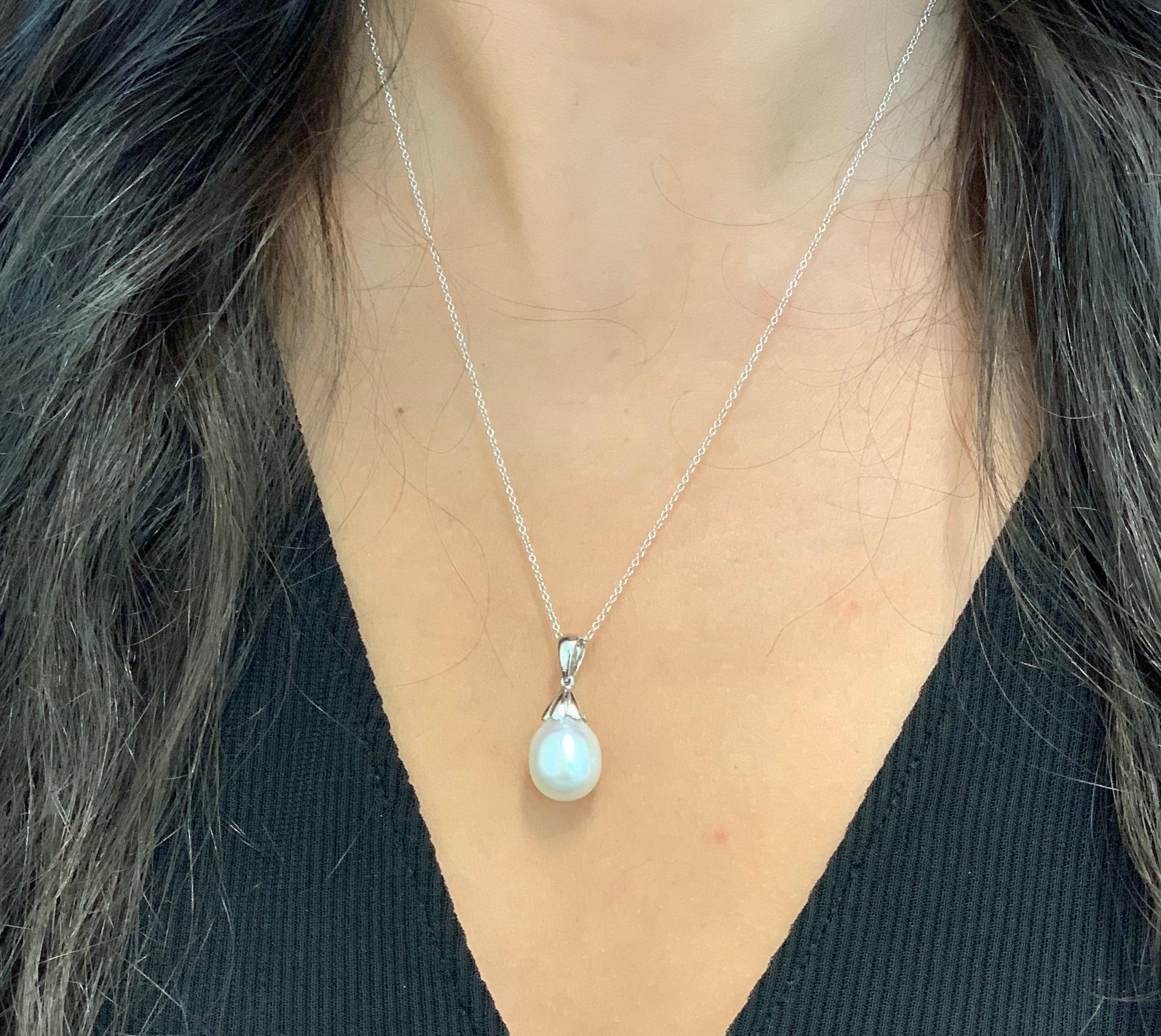Material: 14K White Gold
Center Stone Details: 1 Pearl at 11.50 Carats Total

Fine one-of-a-kind craftsmanship meets incredible quality in this breathtaking piece of jewelry.

All Alberto pieces are made in the U.S.A and include a lifetime