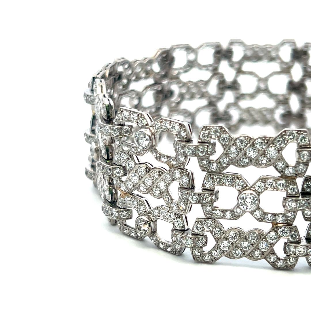 Bracelet à maillons en or blanc 18 carats de 11,50 carats de diamants brilliants ronds G VS en vente 6