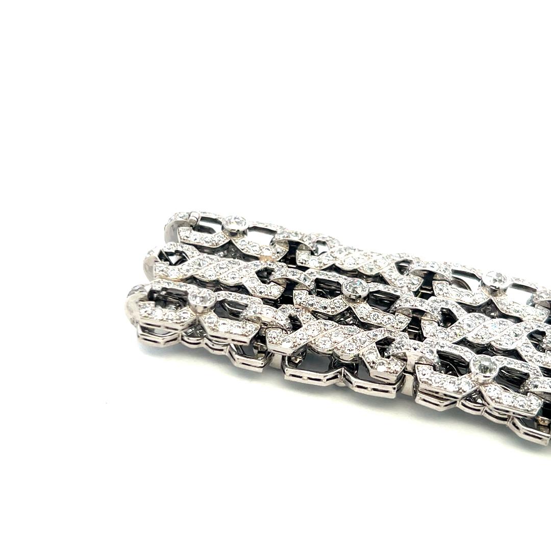 Bracelet à maillons en or blanc 18 carats de 11,50 carats de diamants brilliants ronds G VS en vente 3