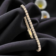 11.50 Carats F/VS1 Round Brilliant Cut Diamonds Tennis Bracelet 18K White Gold
