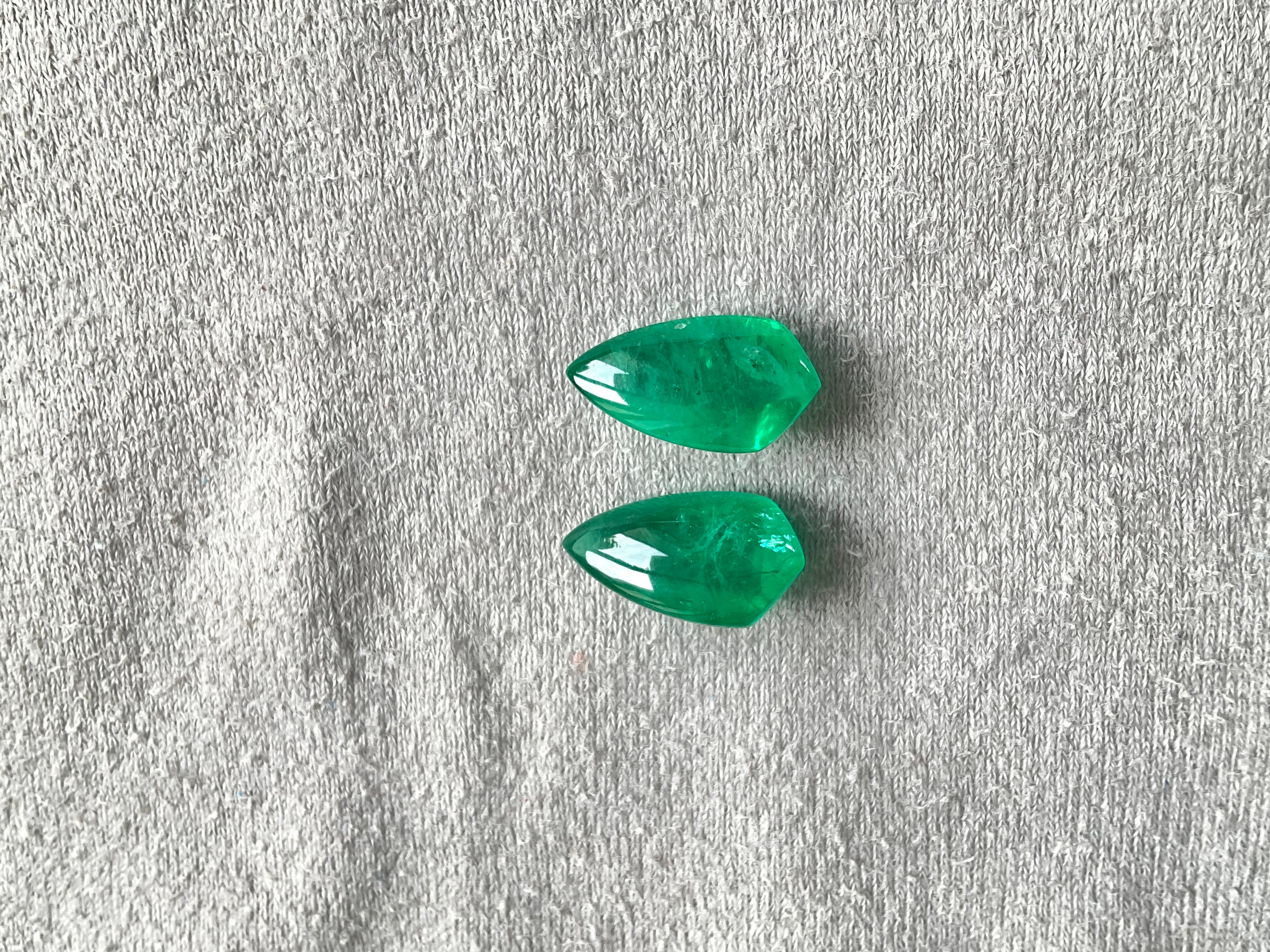 11.50 Carats Zambian Emerald Shield Pair Top Quality For Earrings Natural Gem

Weight: 11.50 Carats
Size: 16x9 MM
Pieces: 2
Shape: Fancy Shield