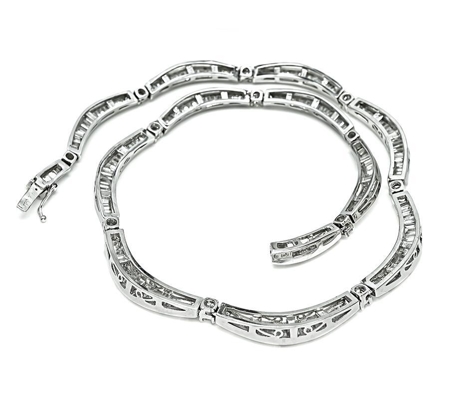 11.50ct Diamond Gold Choker Necklace In Good Condition For Sale In New York, NY