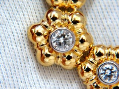 11.50ct Natural Diamonds Eternity Raised Dome Floral Flush Mount Necklace