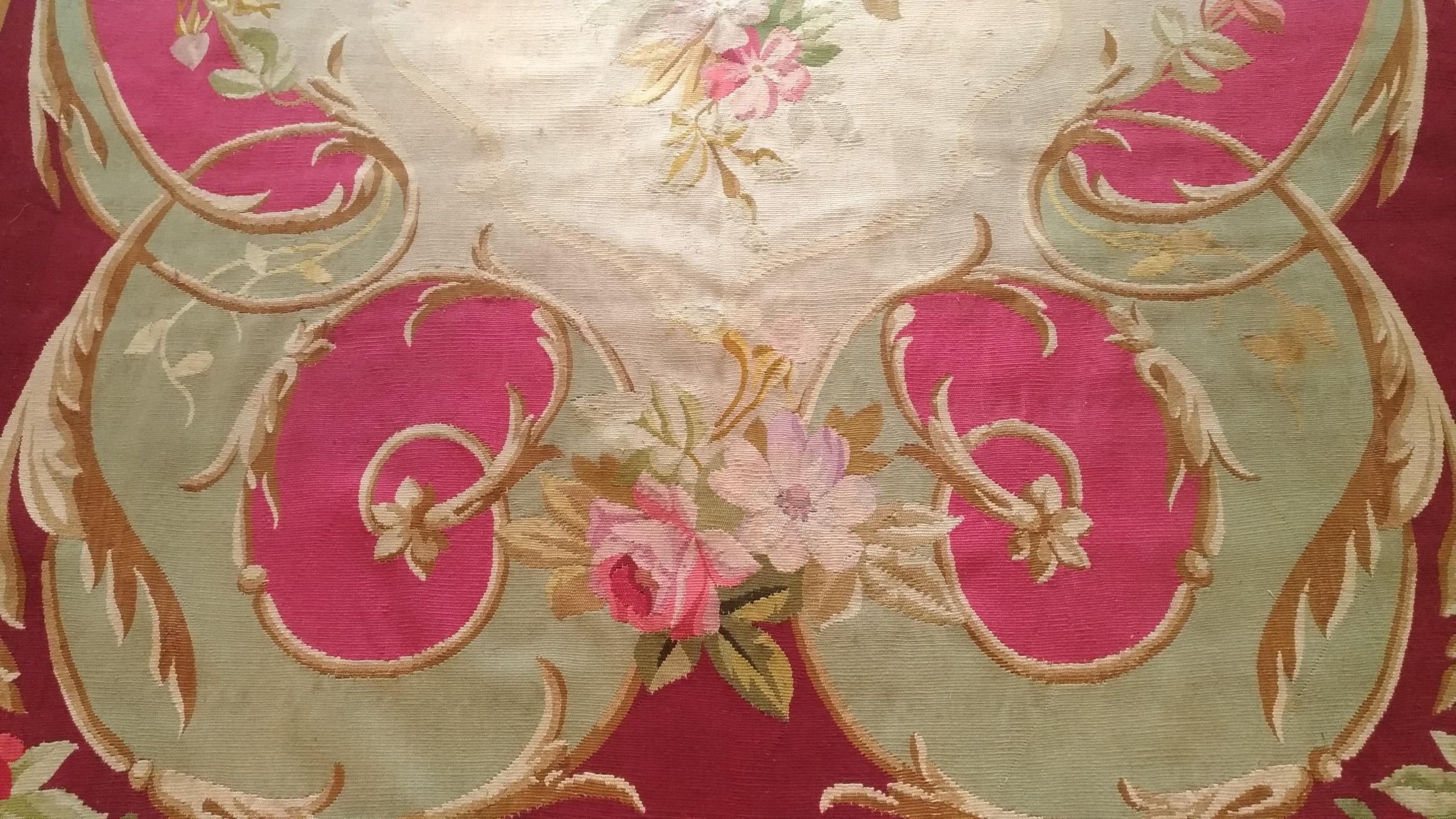  Aubusson Rug from XIX Century Napoleon 3 - n° 1151 For Sale 4