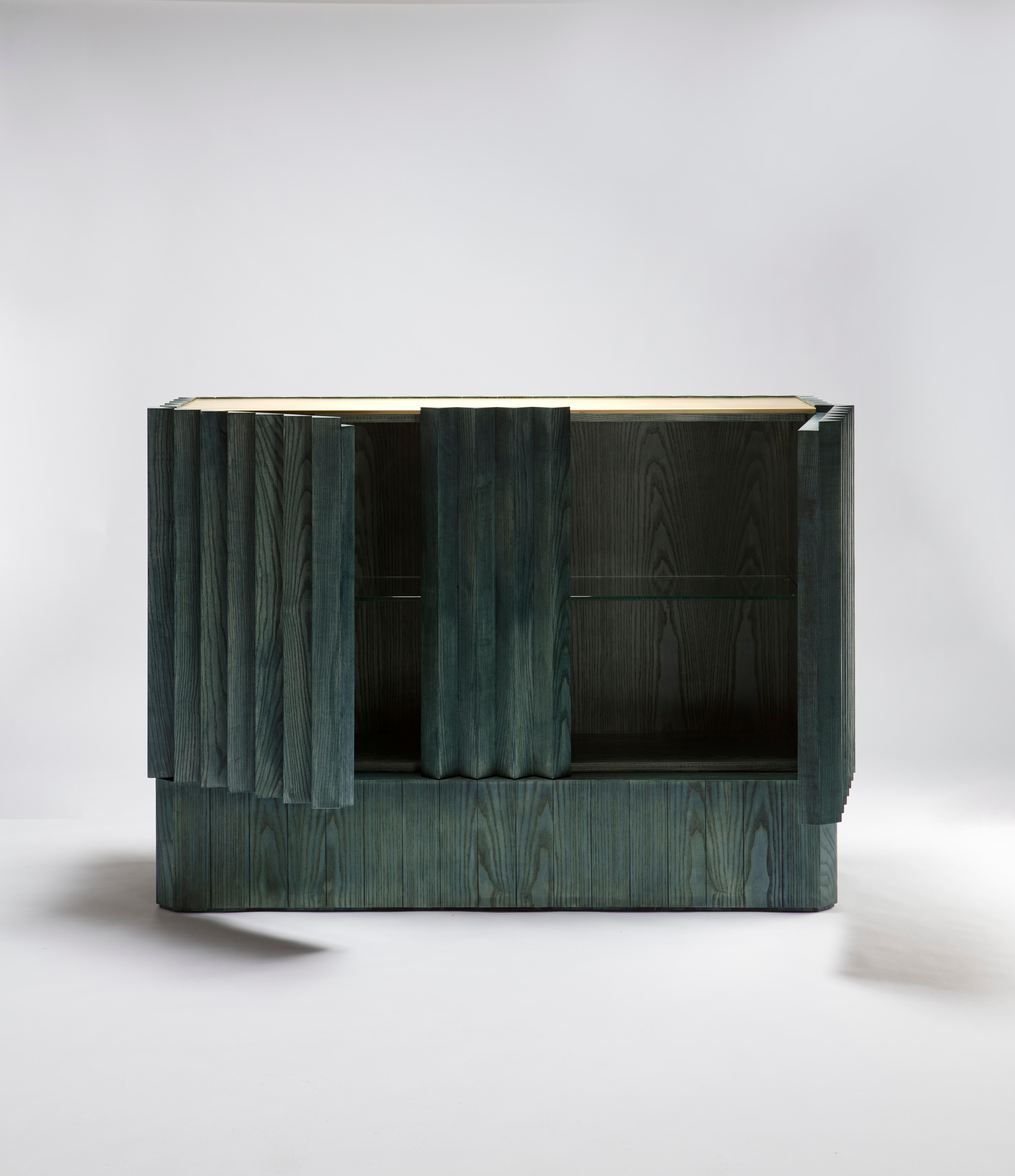 Modern 115.13 Basswood Cabinet by Cara Davide For Sale