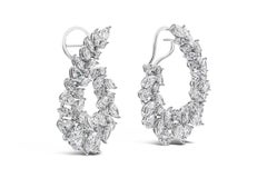 11.52 Carat Brilliant Diamond Wreath Earrings