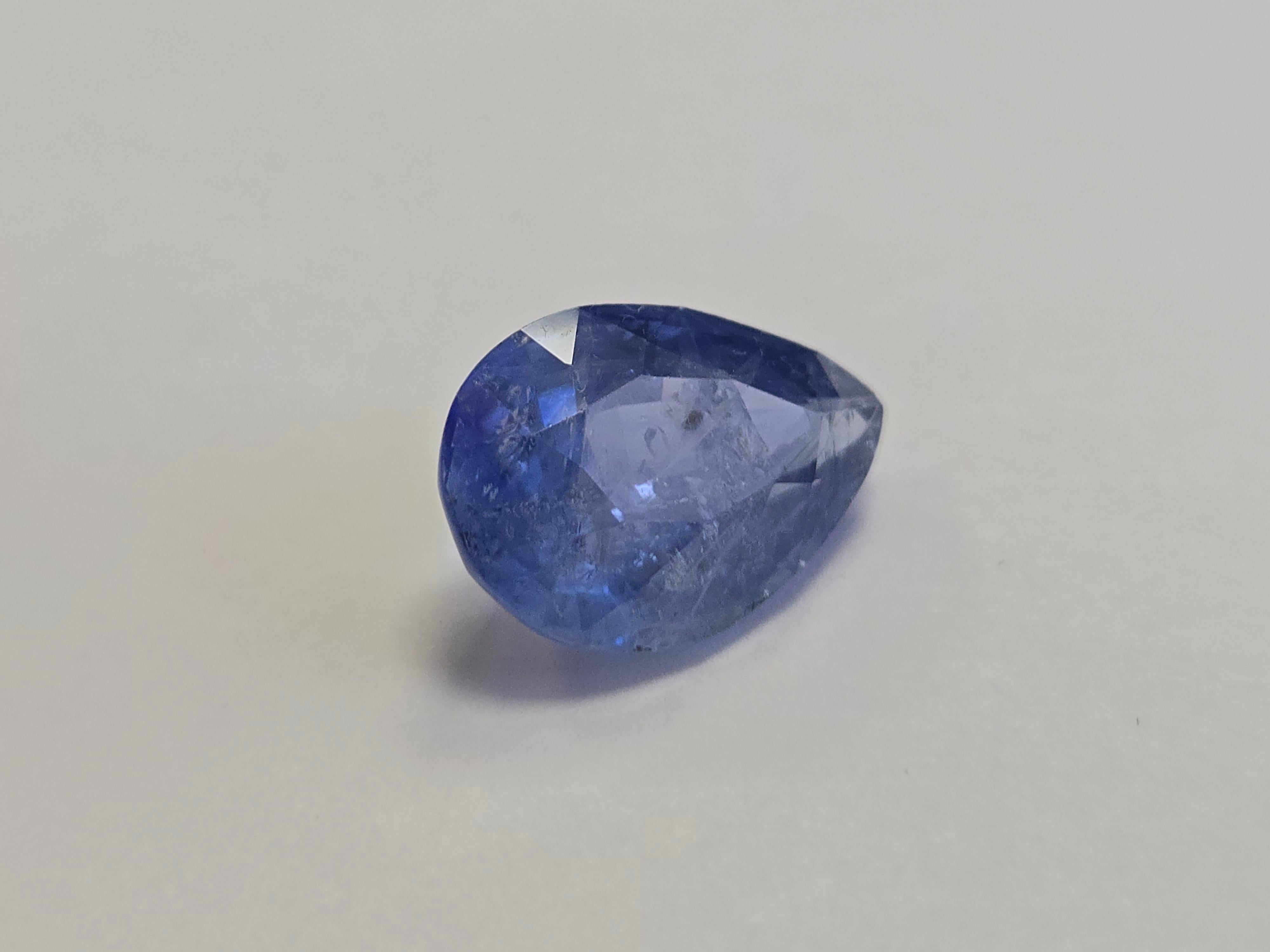 11,52 Karat natürlicher Saphir im Birnenschliff im Zustand „Neu“ im Angebot in Great Neck Plaza, NY