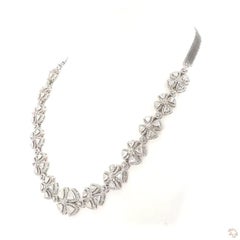 11.52 Carat Trilliant Cut Diamond Gold Necklace