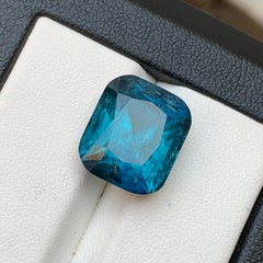 11,53 carati di tormalina naturale blu inchiostro con taglio a cuscino, Afghanistan