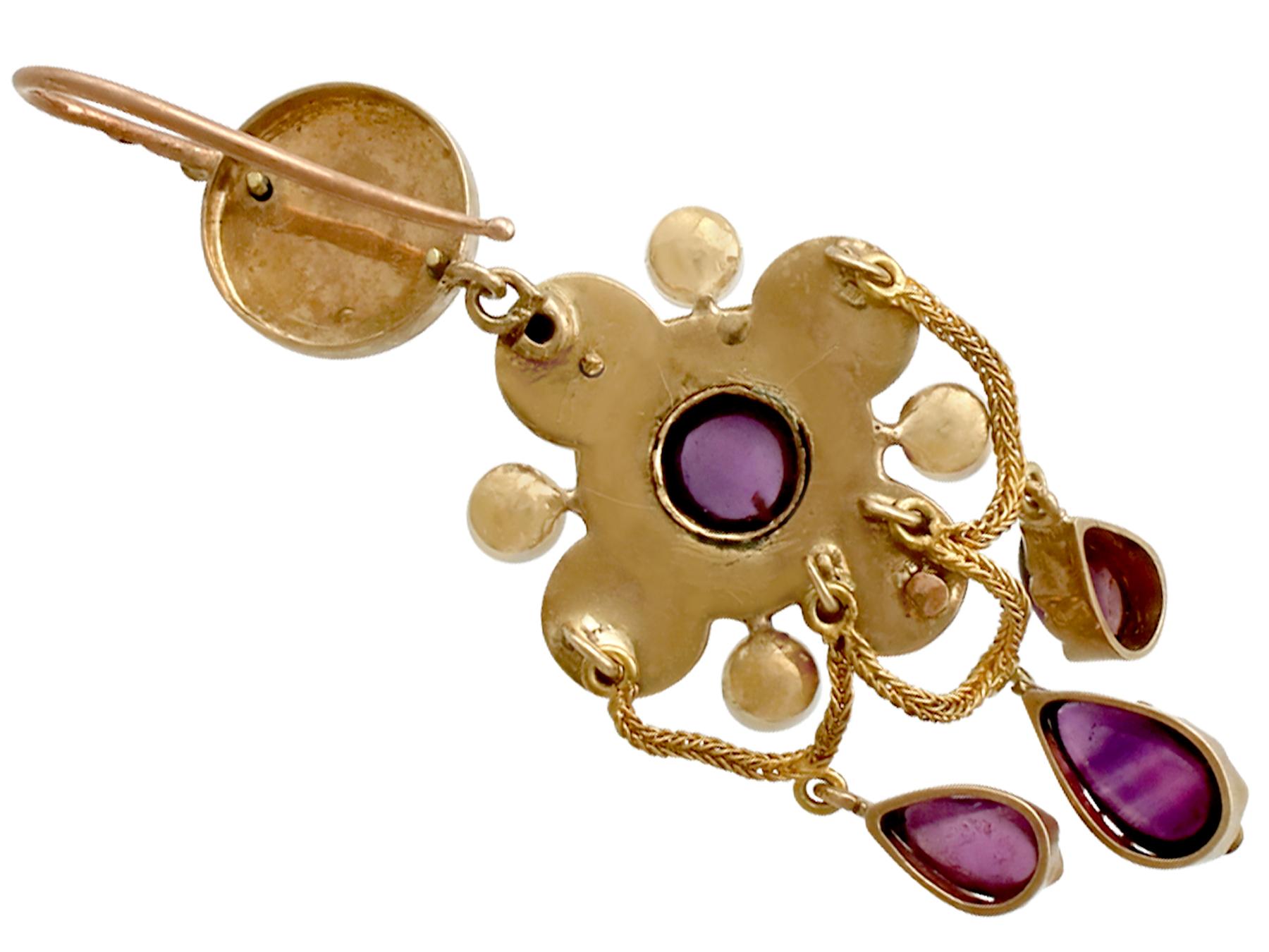 11.54 Carat Amethyst and Pearl Yellow Gold Jewelry Suite, Antique In Excellent Condition In Jesmond, Newcastle Upon Tyne