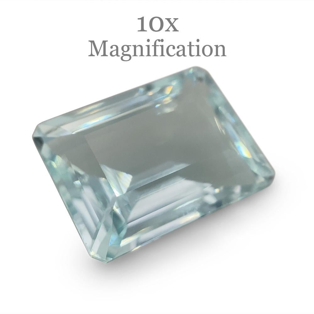 11.54ct Octagonal/Emerald Cut  Aquamarine GIA Certified For Sale 11