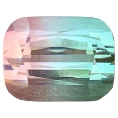 11.55 Carat Natural Loose Bi Color Watermelon Tourmaline Cushion Cut Afghan Gem