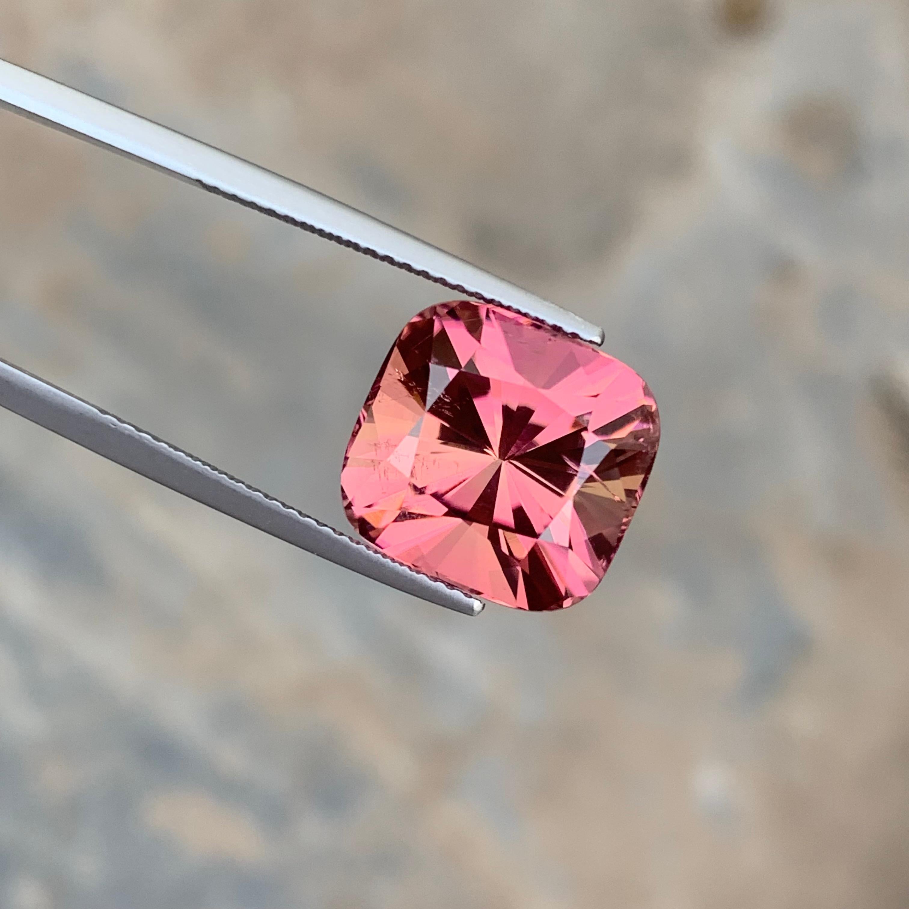 11.55 Carat Natural Loose Fancy Cut Pink Tourmaline Gemstone From Kunar Mine For Sale 3
