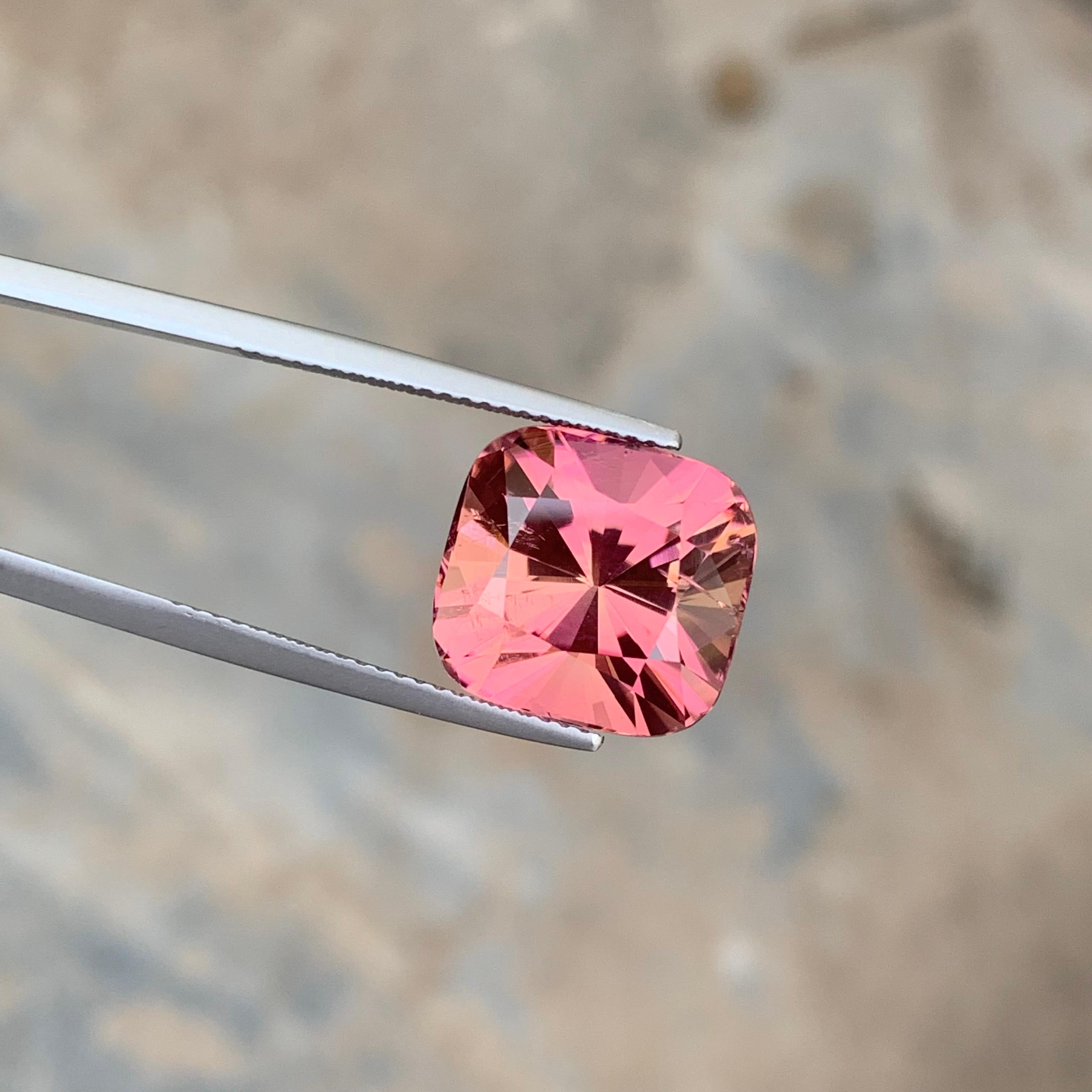 11.55 Carat Natural Loose Fancy Cut Pink Tourmaline Gemstone From Kunar Mine For Sale 4