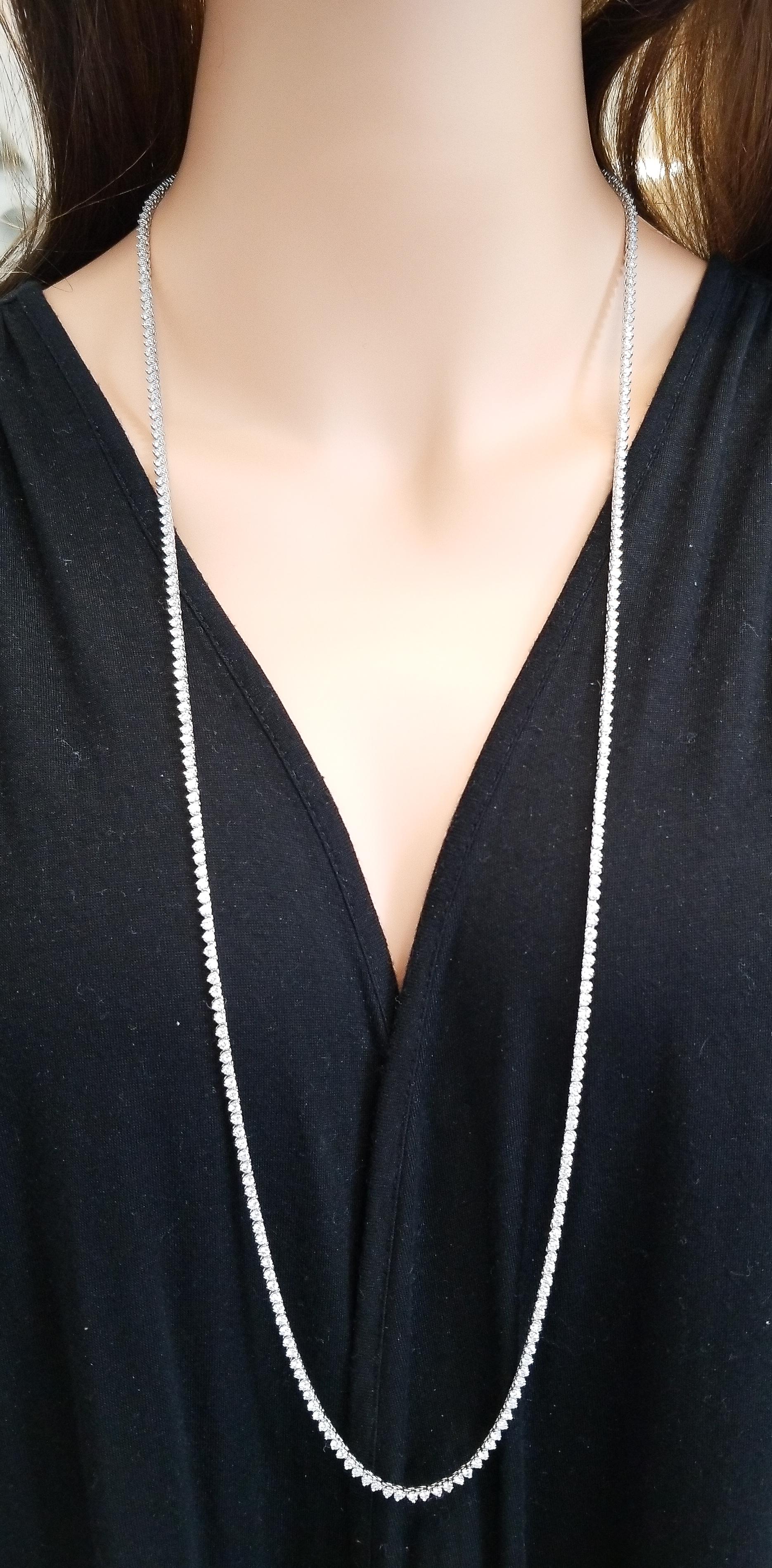 3 prong diamond necklace