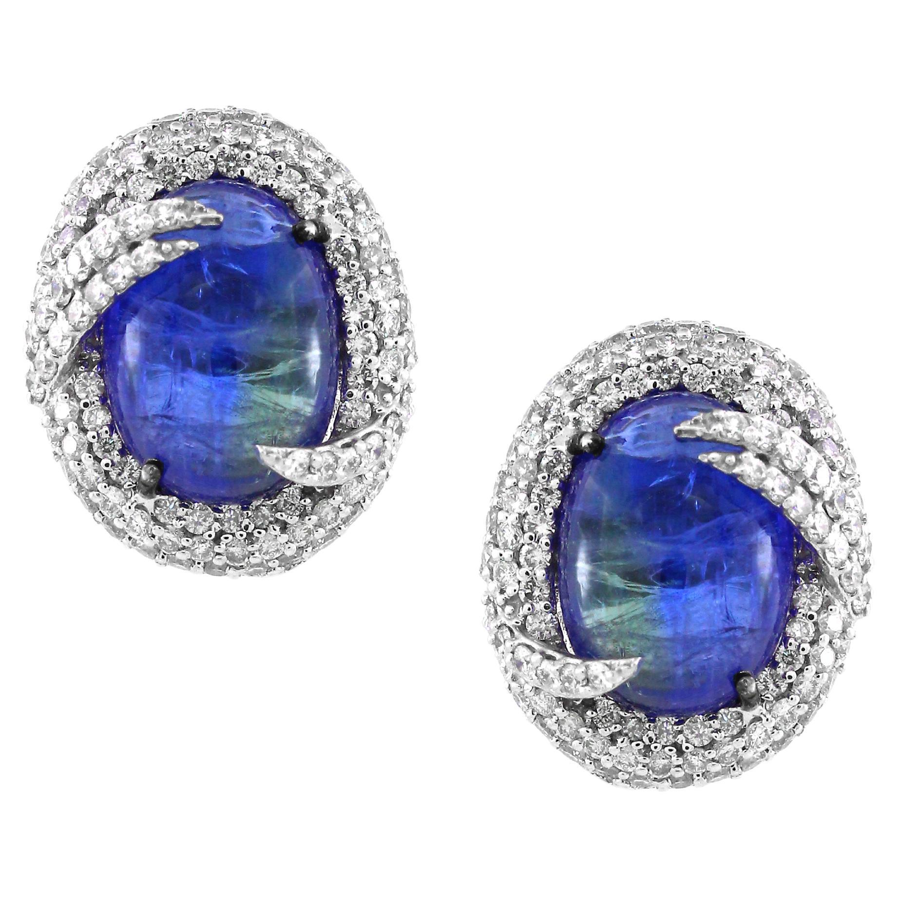 11.55 cts of Tanzanite Stud Earrings