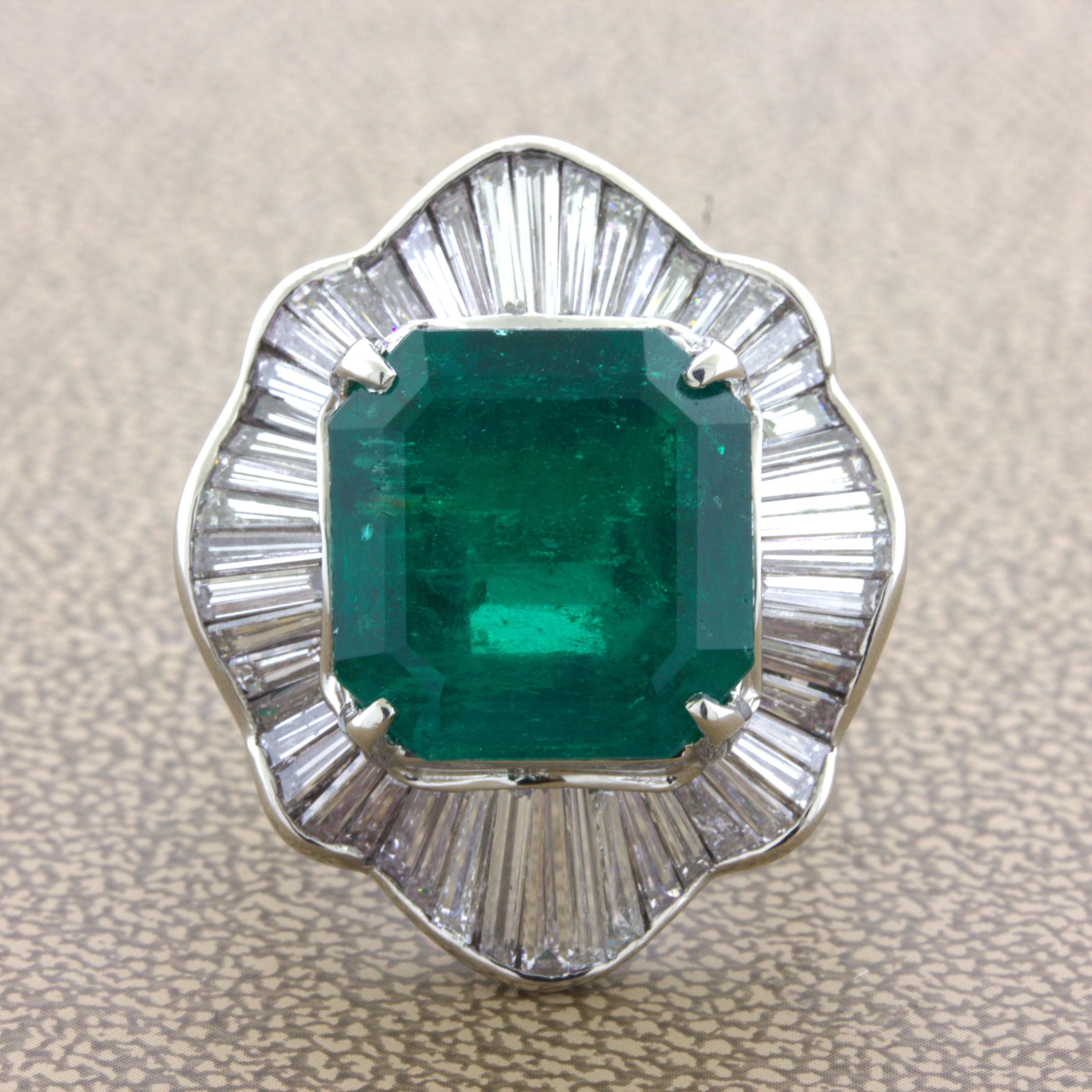 A rich and intense vivid green emerald certified by the GRS as “Muzo type” meaning it most likely originated from the famous emerald mines of Muzo, Colombia which has produced the finest emeralds for the past 300 years. It weighs a very impressive