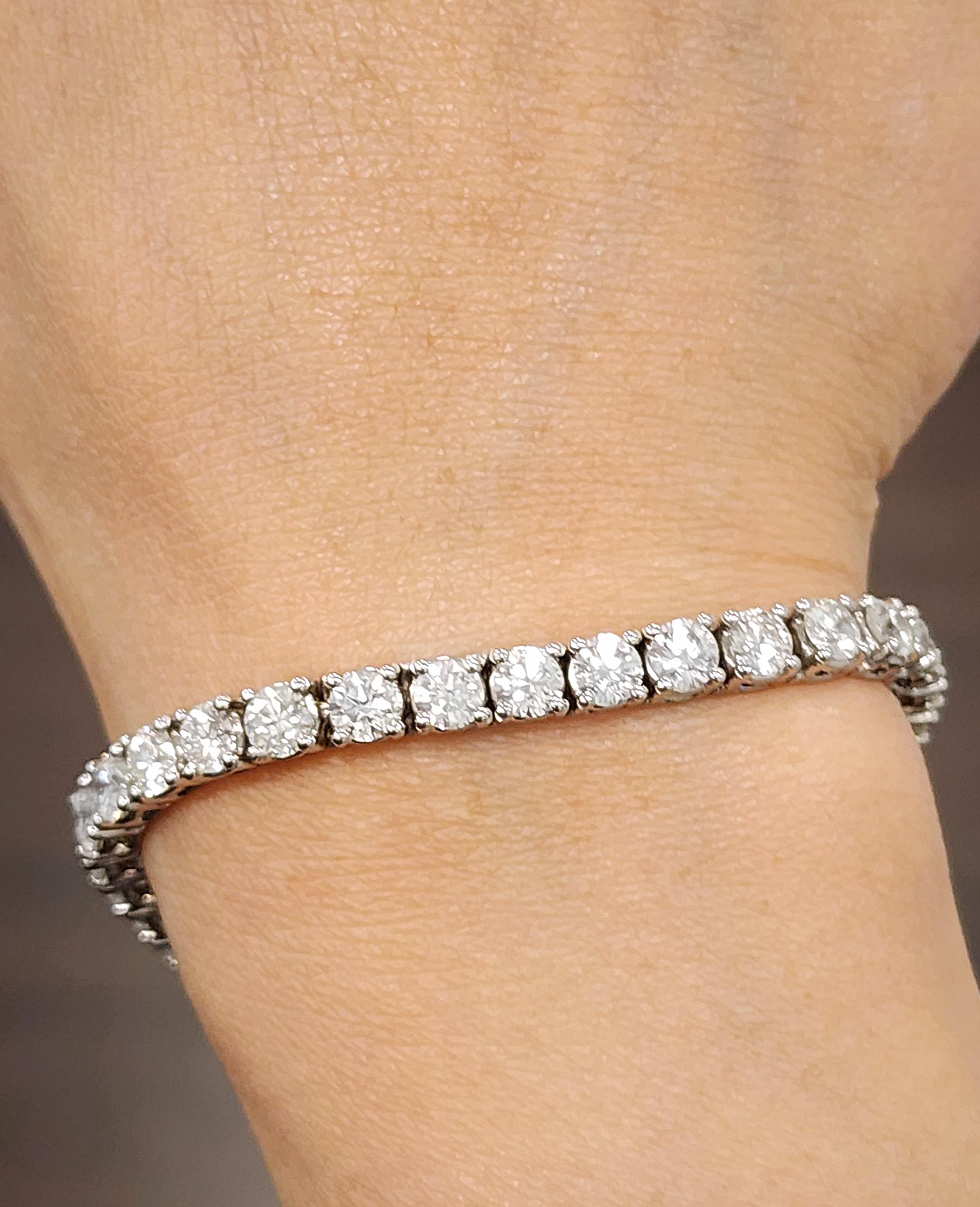 Pulsera de tenis con diamantes de 11.57 ct en Nuevo estado para la venta en Chicago, IL
