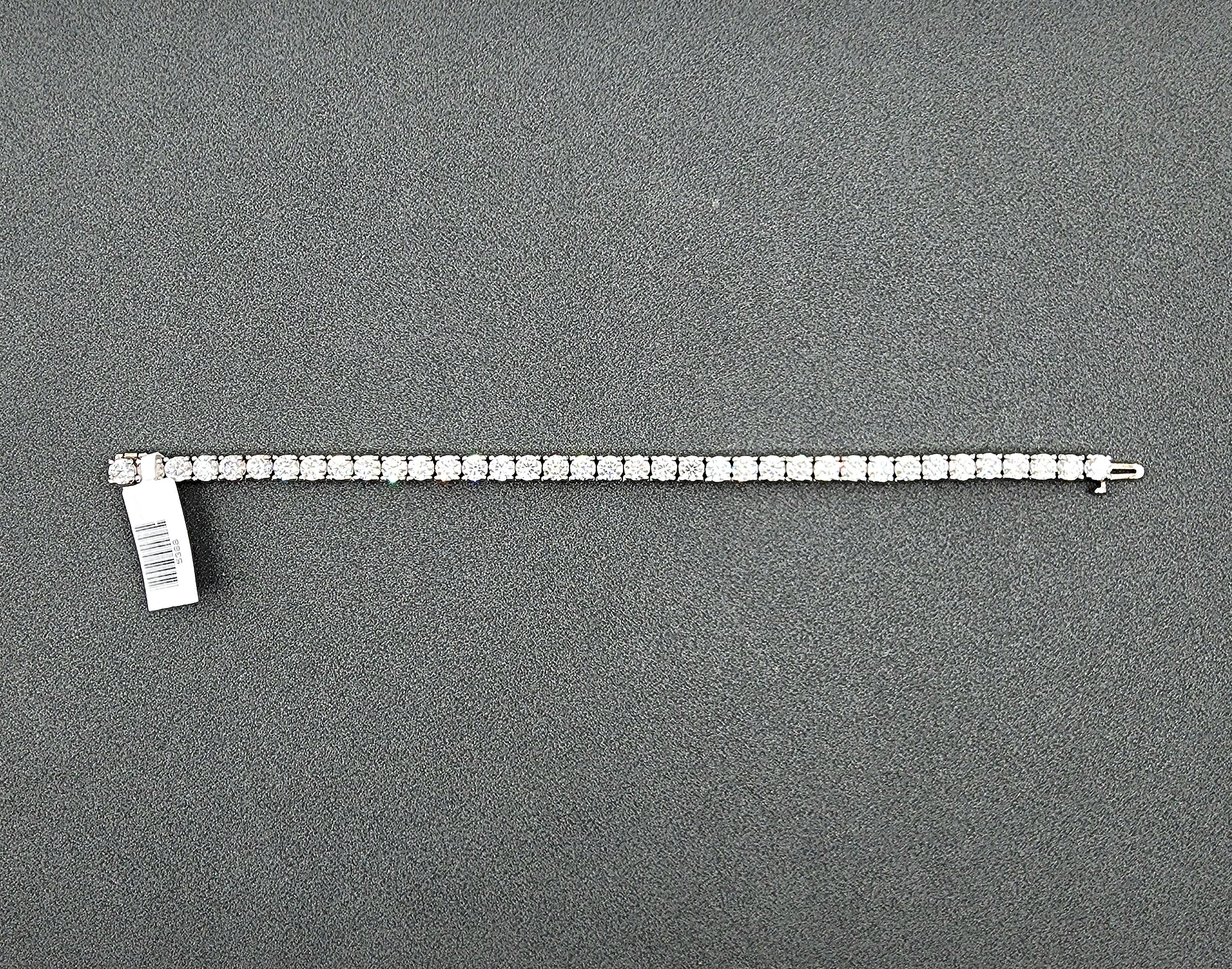 Pulsera de tenis con diamantes de 11.57 ct en venta 3