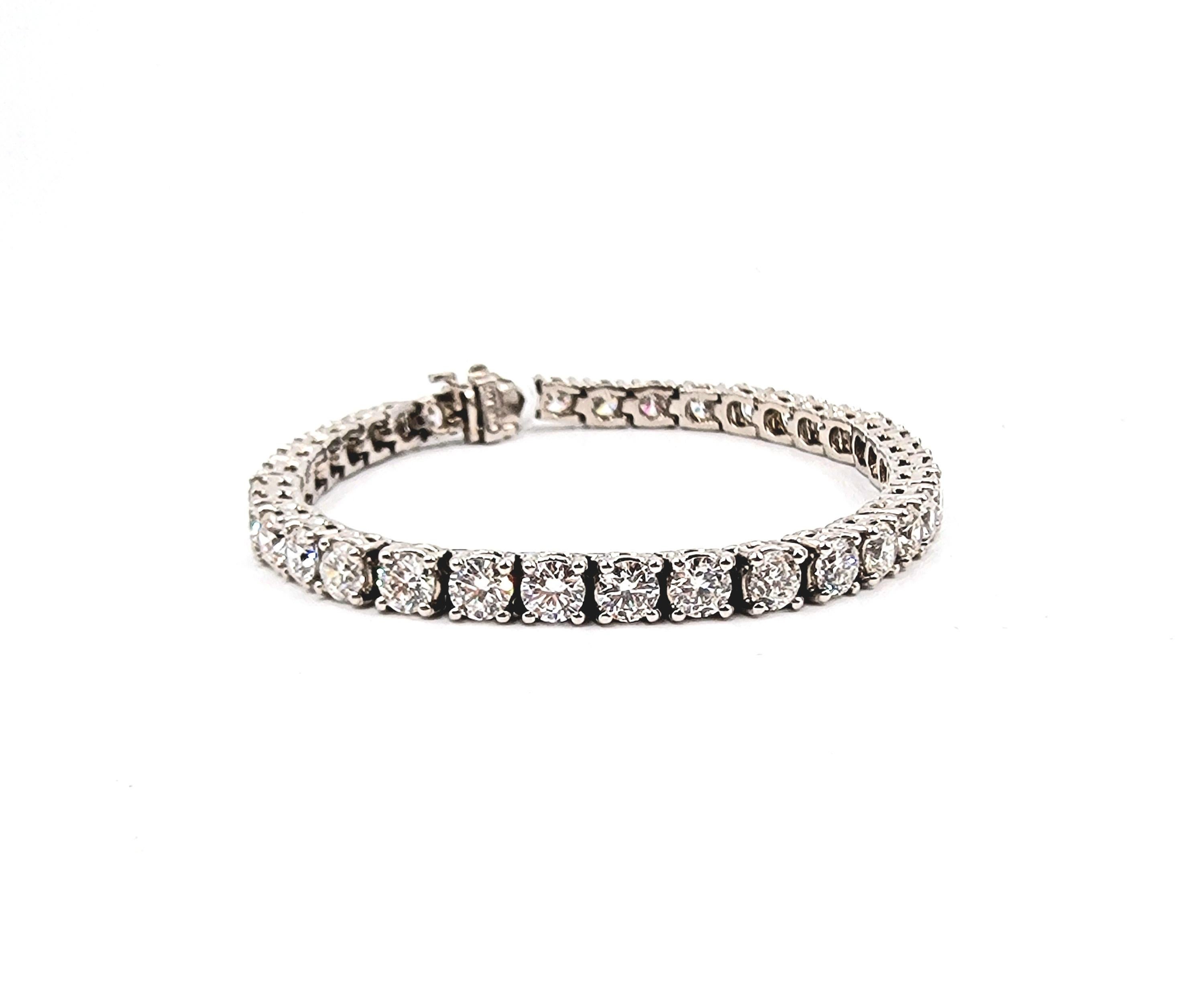 Pulsera de tenis con diamantes de 11.57 ct en venta 4