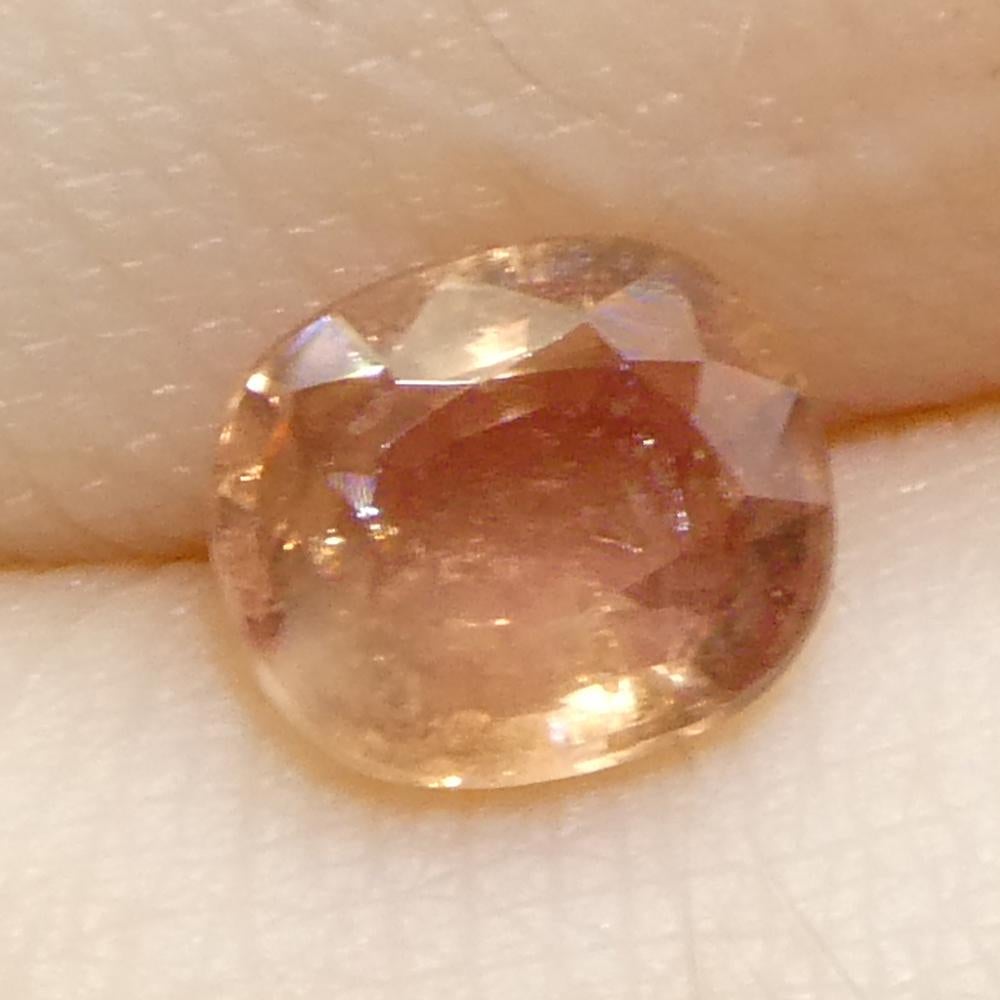 1.15ct Cushion Pinkish-Orange Sapphire from Tanzania Unheated For Sale 6