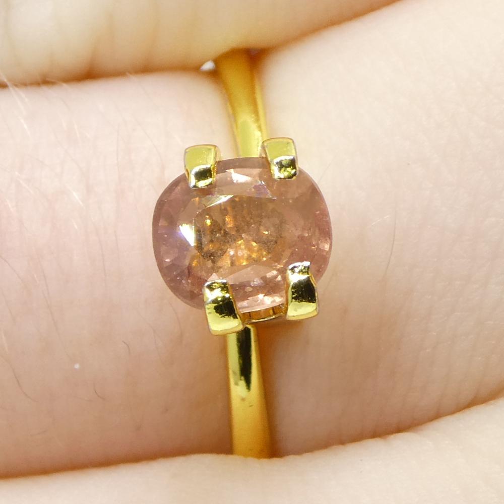 1.15ct Cushion Pinkish-Orange Sapphire from Tanzania Unheated For Sale 7
