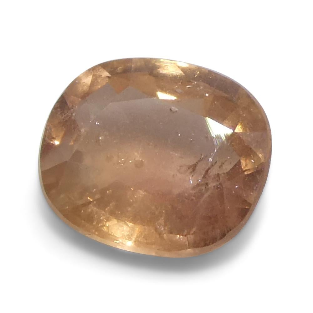 1.15ct Cushion Pinkish-Orange Sapphire from Tanzania Unheated For Sale 1