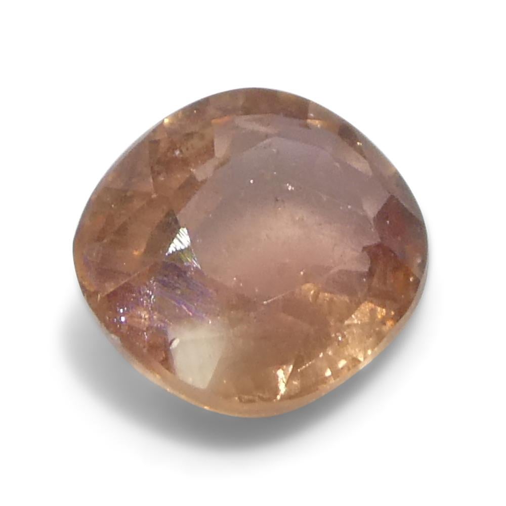 1.15ct Cushion Pinkish-Orange Sapphire from Tanzania Unheated For Sale 3
