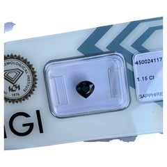 1.15ct Deep Blue Sapphire Pear Cut IGI Certified Sealed Rare Diamond Gem