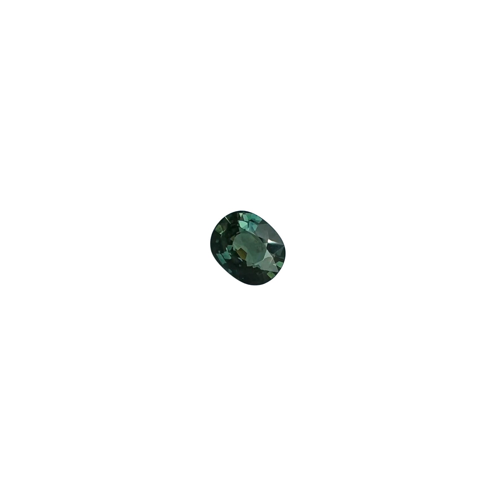 1.15ct Fine Deep Green Blue Teal Untreated Sapphire Oval Cut IGI Certified Gem For Sale