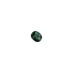 Vintage 1.15ct Fine Deep Green Blue Teal Untreated Sapphire Oval Cut IGI Certified Gem