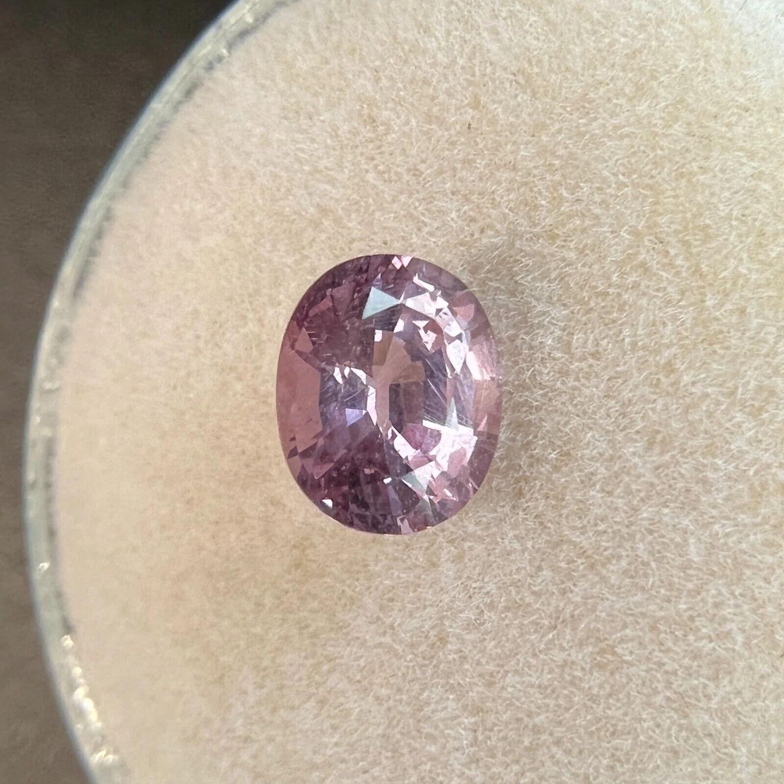 1.15ct Fine Pinkish Purple Spinel Natural Oval Cut Loose Gemstone In New Condition For Sale In Birmingham, GB